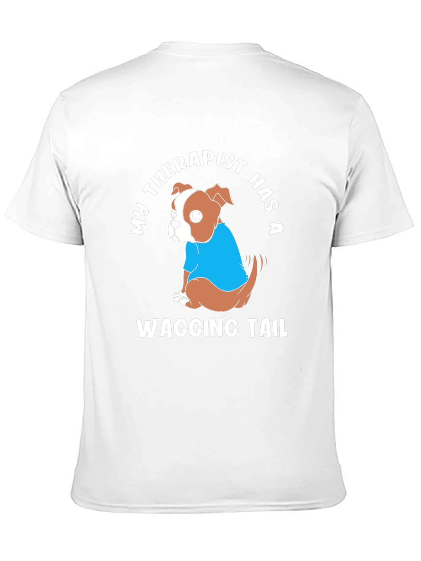 Black Dog Therapist T-Shirt: Wagging Tail Design, Cute Tee view 11