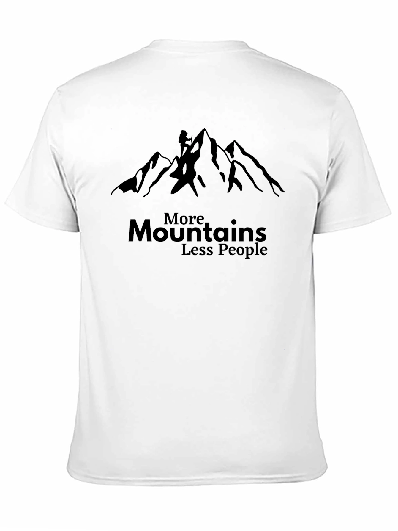 Black More Mountains Less People Graphic Tee view 11