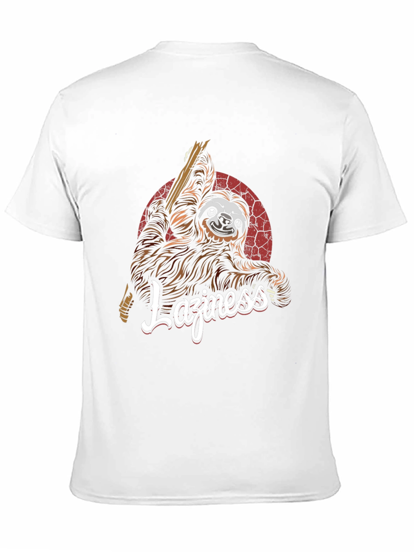 Black Funny Sloth 'Laziness' Graphic T-Shirt view 11