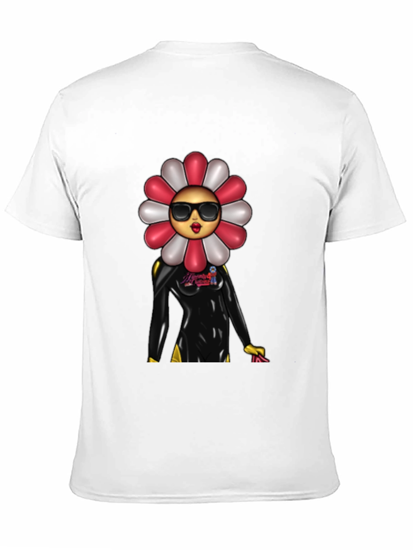 Black Funky Flower Power T-Shirt view 11