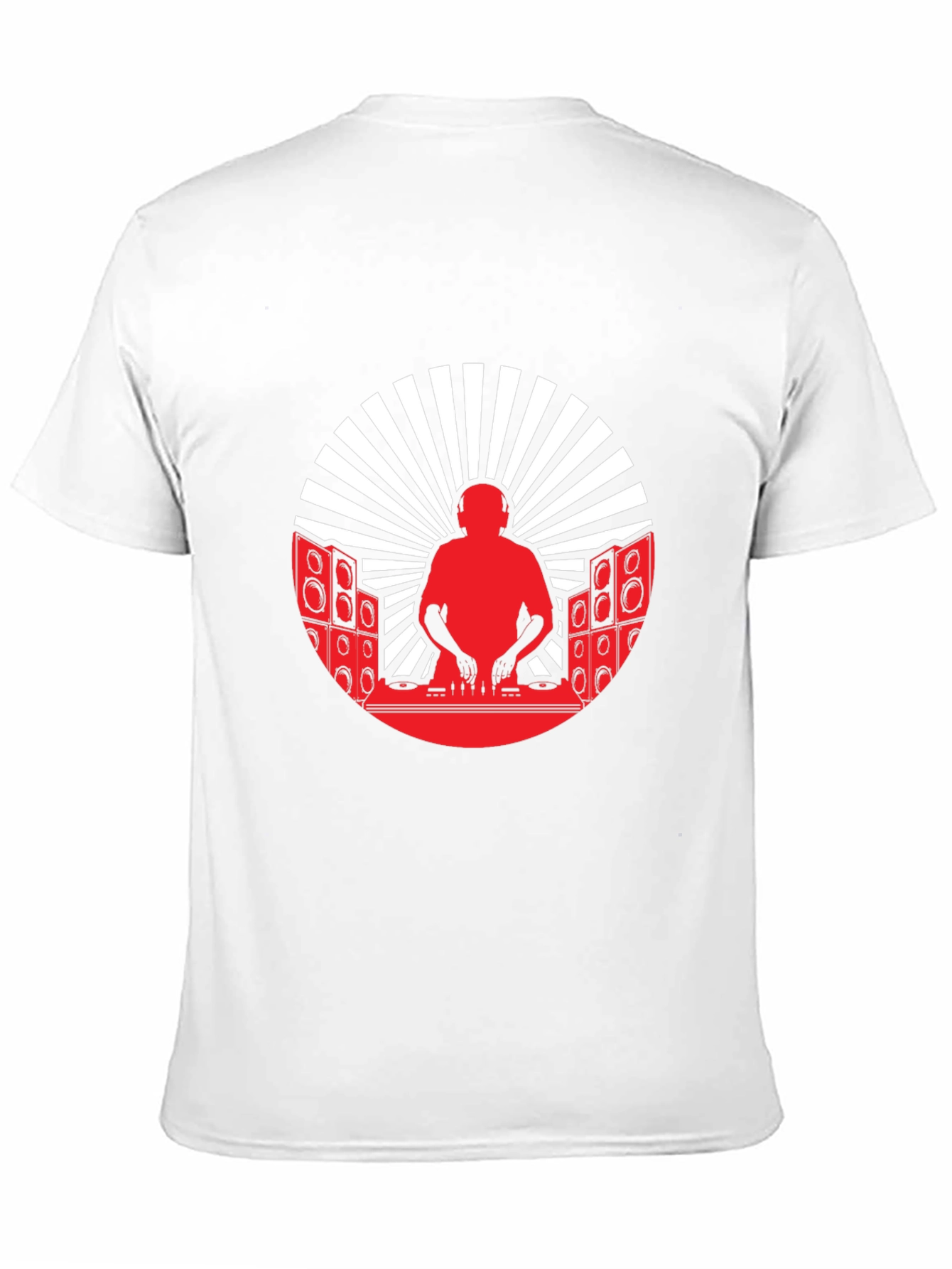 Black DJ Silhouette Graphic Tee - Black Cotton Blend T-Shirt view 11