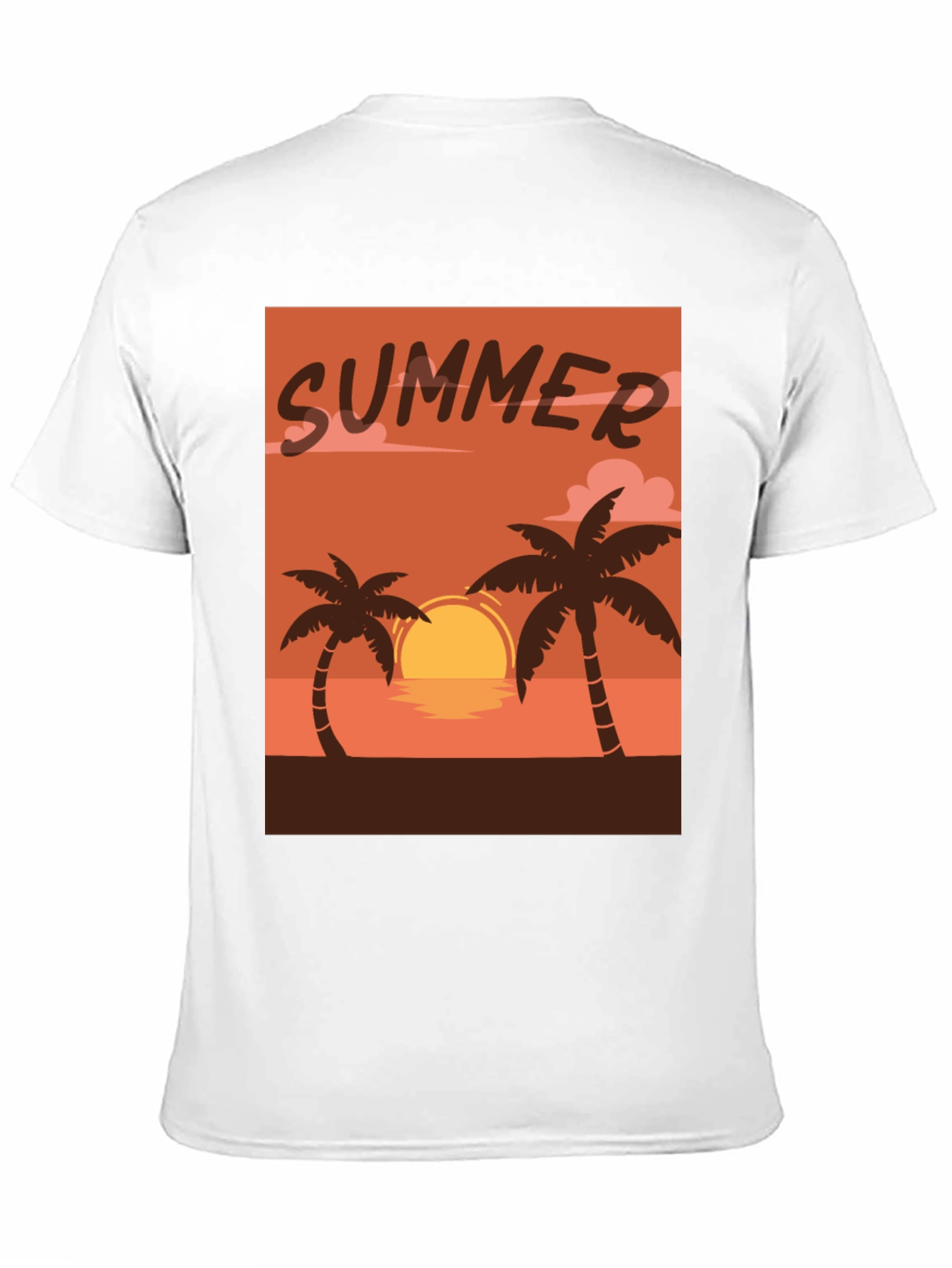 Black Summer Sunset Palm Tree T-Shirt view 11