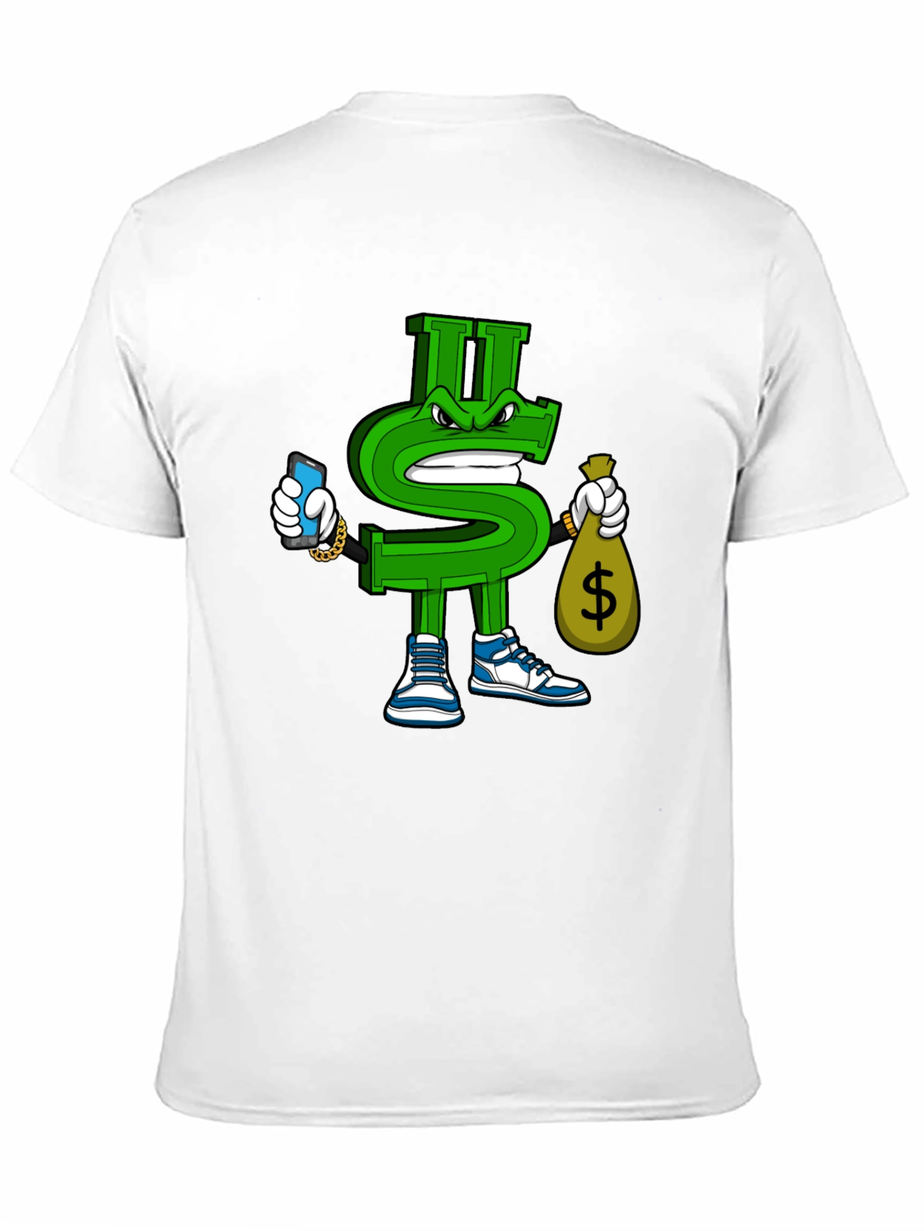 Black Dollar Sign Graphic T-Shirt - Streetwear Style view 11