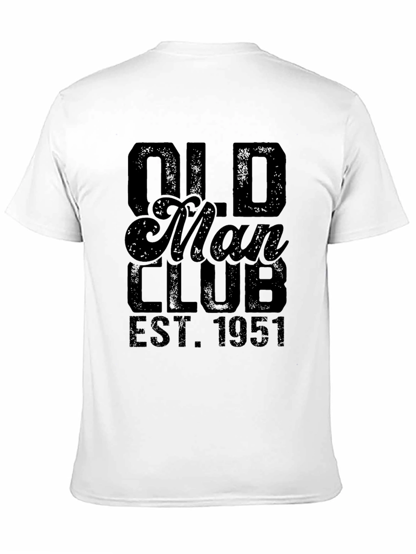 Black Old Man Club EST 1951 Black T-Shirt view 11