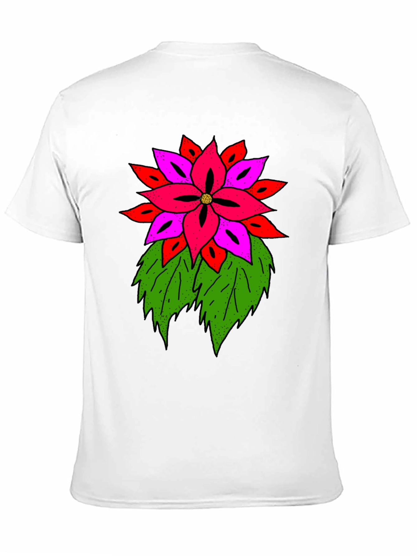 Black Floral Graphic Print Black T-Shirt view 11