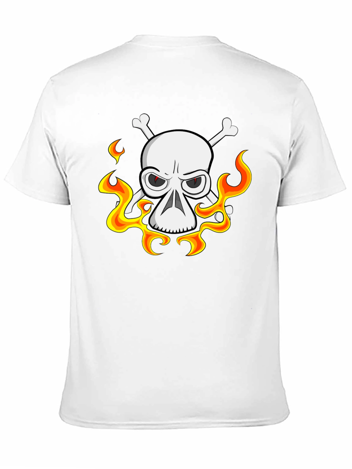 Black Skull & Crossbones Graphic Tee - Black Cotton T-Shirt view 11