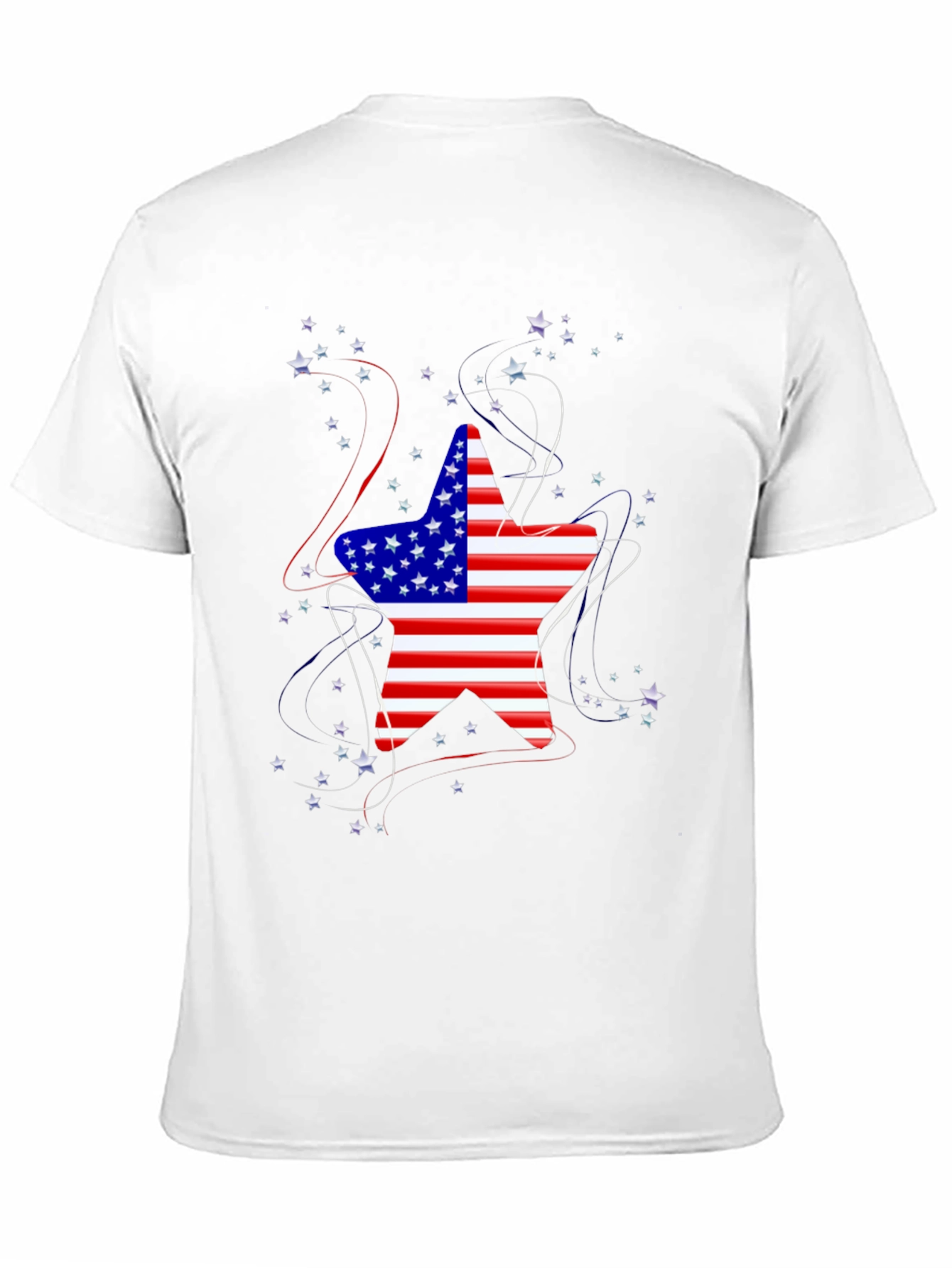 American Flag Star Graphic T-Shirt - 11