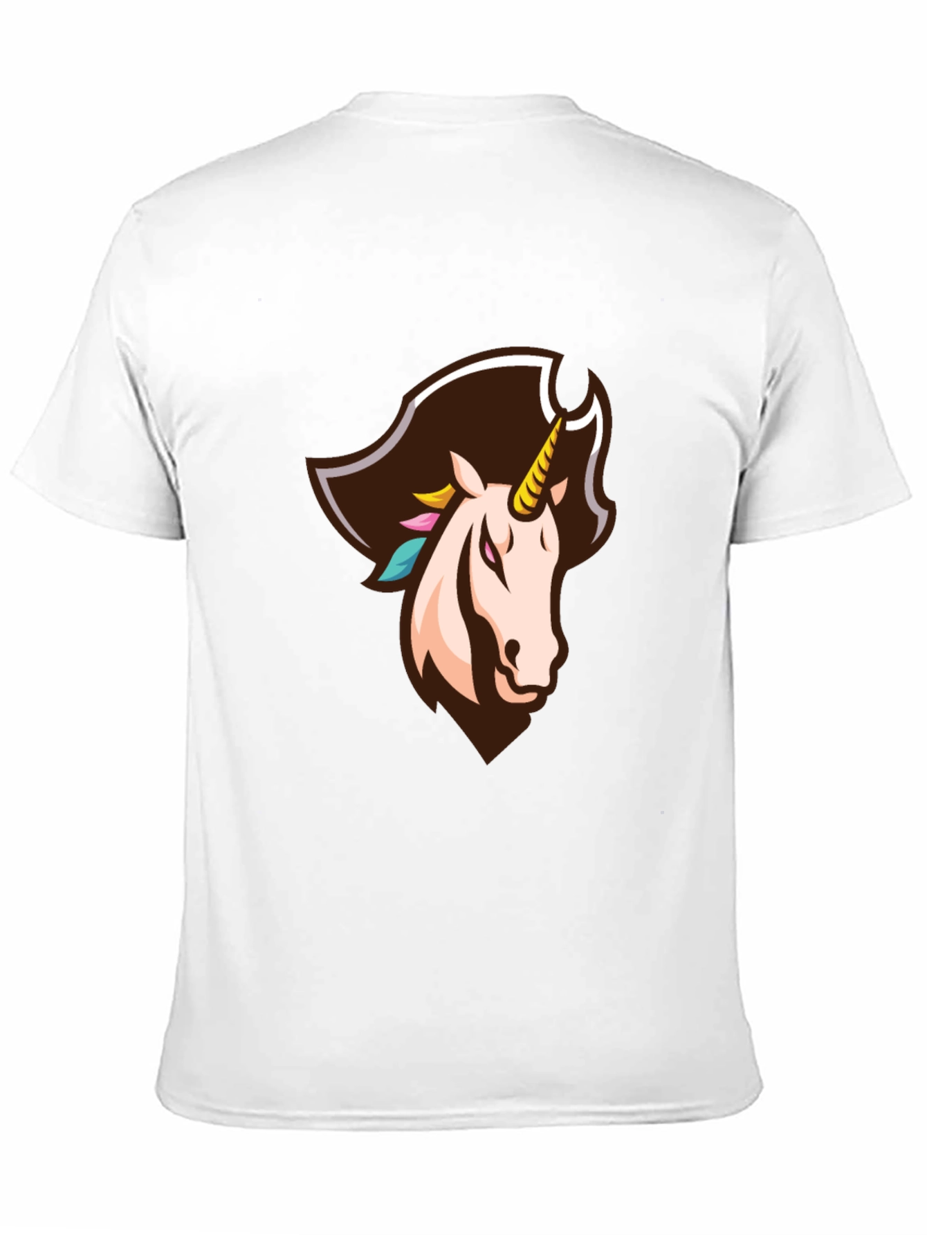 Black Pirate Unicorn Graphic Tee - Black Cotton T-Shirt view 11