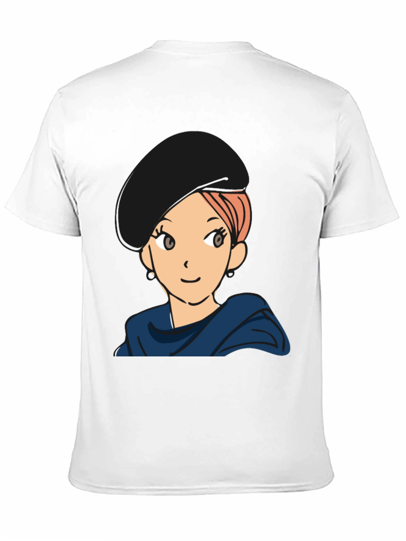 Black Anime Girl Graphic T-Shirt - Casual Black Tee view 11