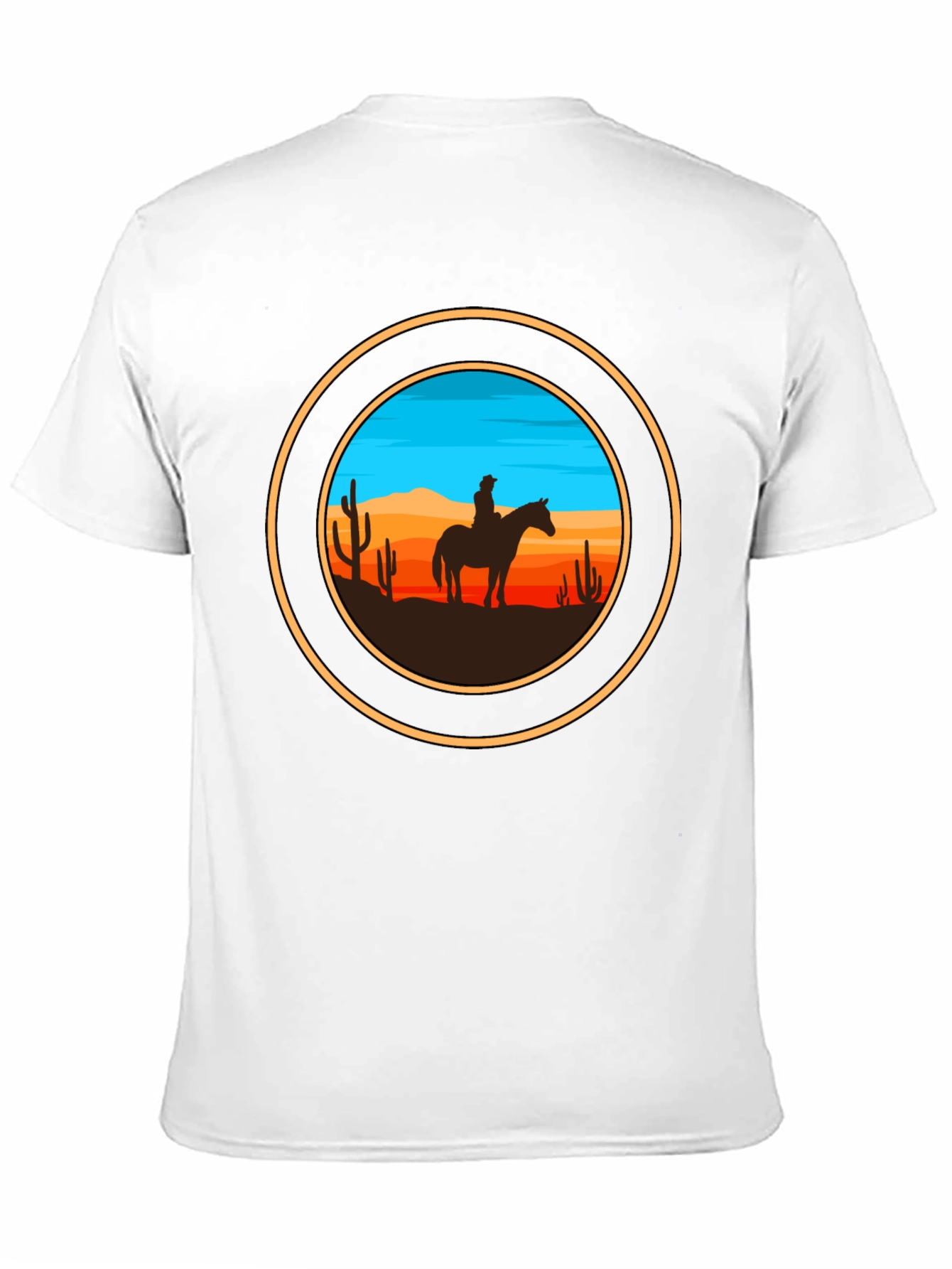Black Cowboy Silhouette Graphic Tee view 11