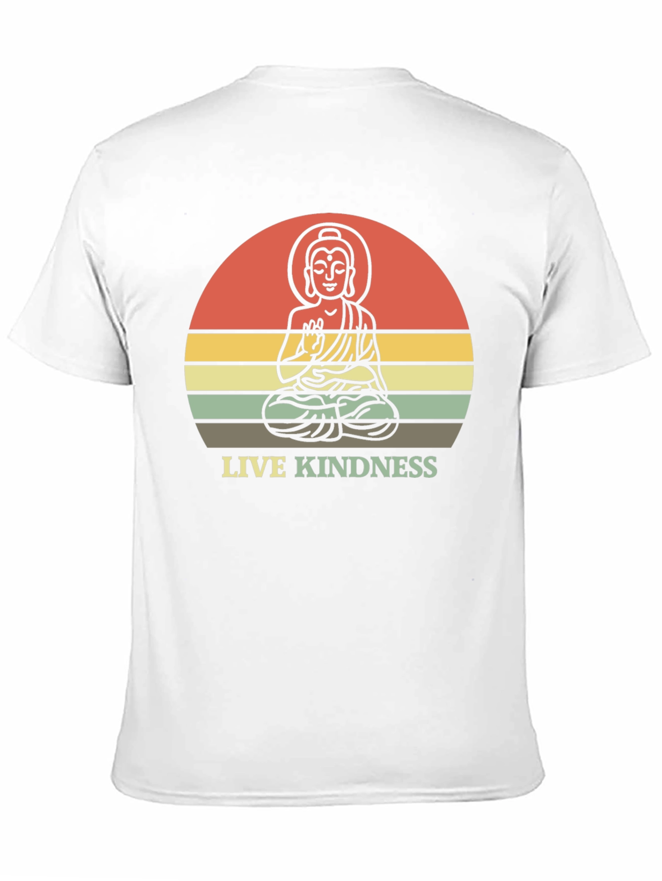 Black Live Kindness Buddha Graphic T-Shirt view 11