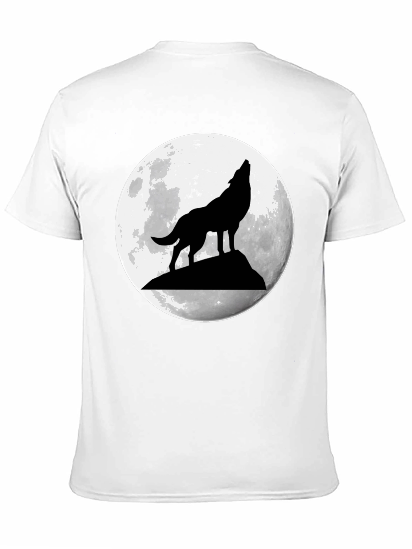 Black Wolf Moon Graphic Tee - Black Cotton T-Shirt view 11