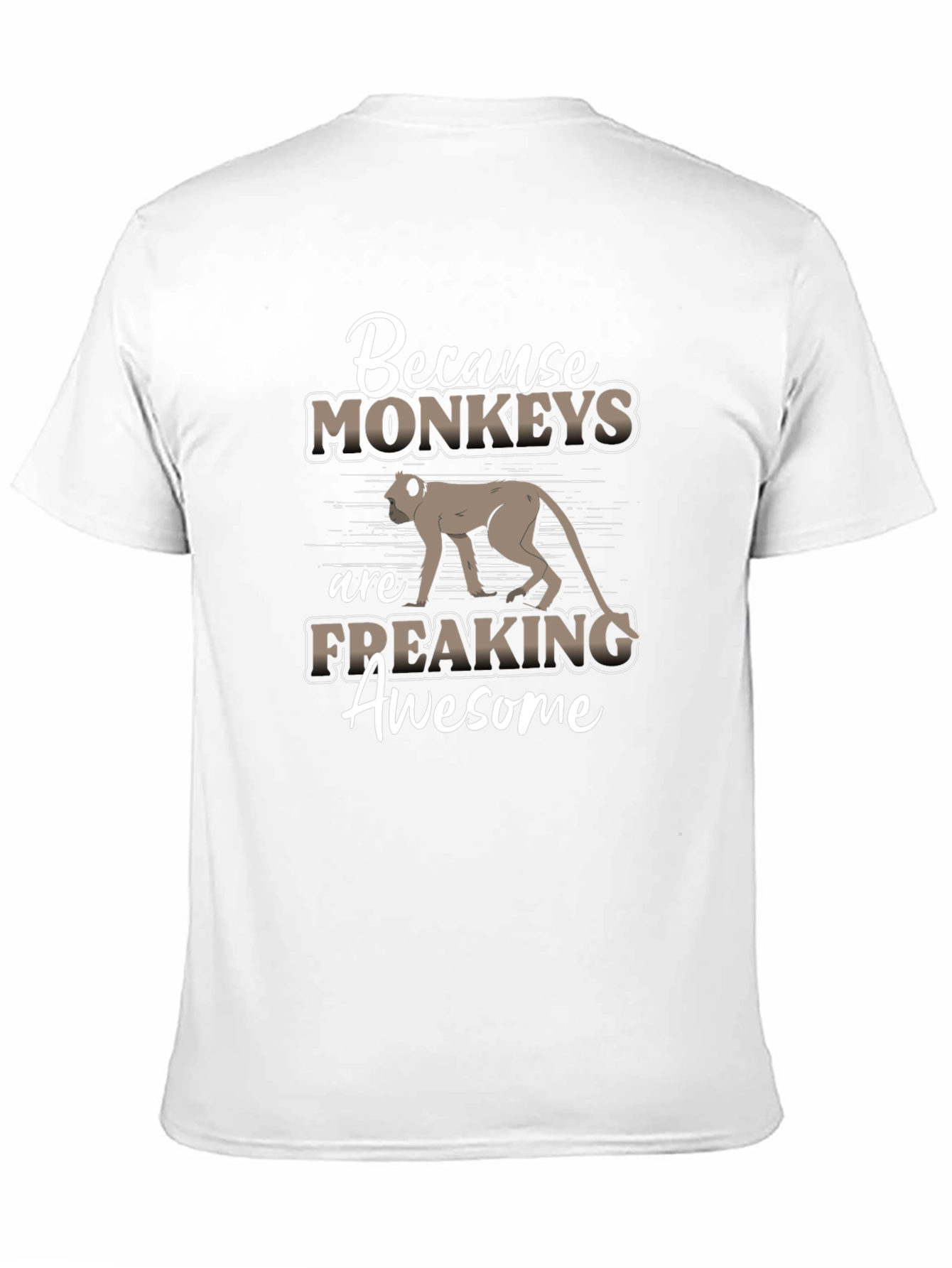 Black Monkey Lover T-Shirt - Because Monkeys Are Freaking Awesome view 11