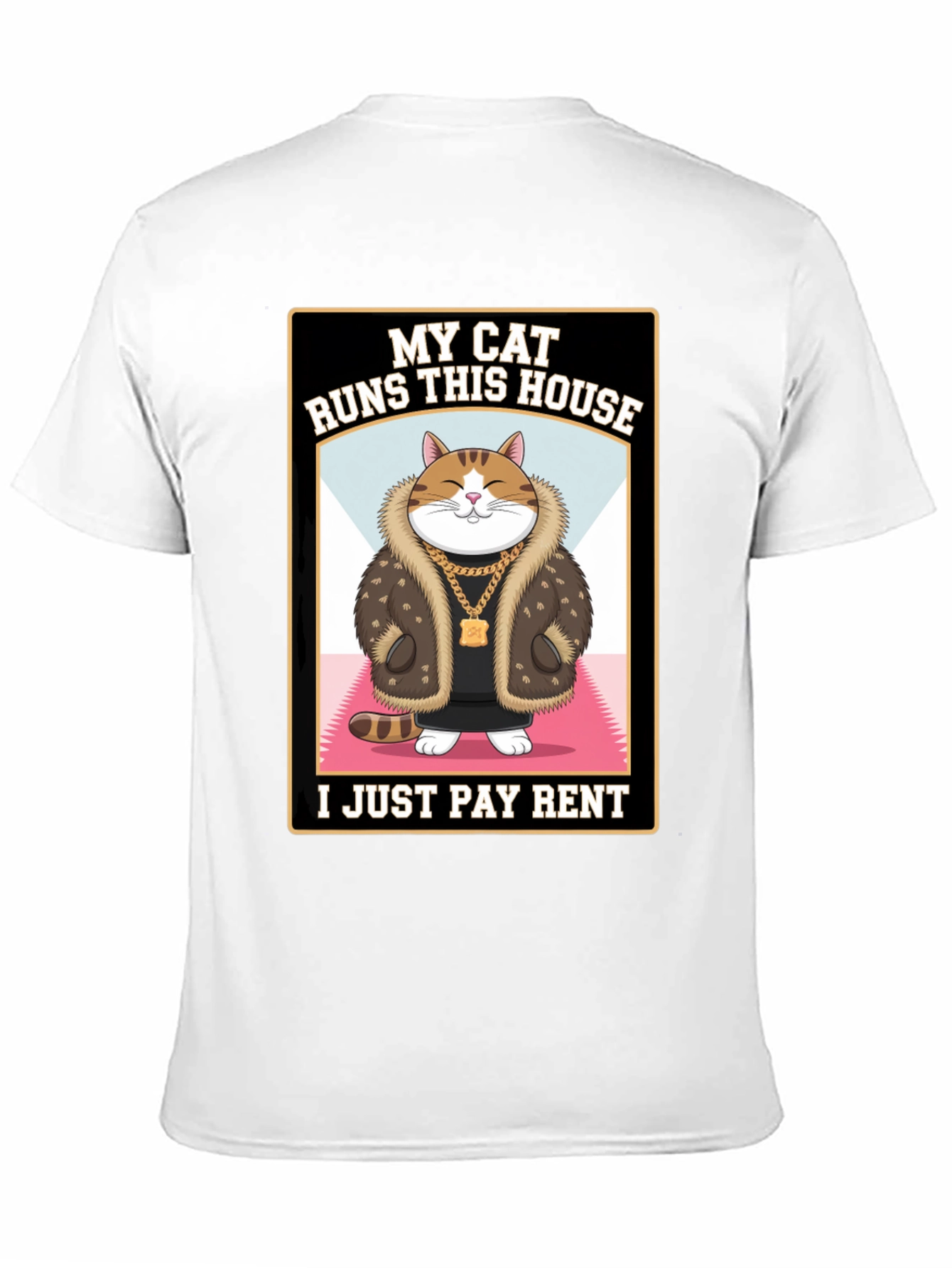 Black My Cat Runs This House T-Shirt Funny Cat Lover view 11