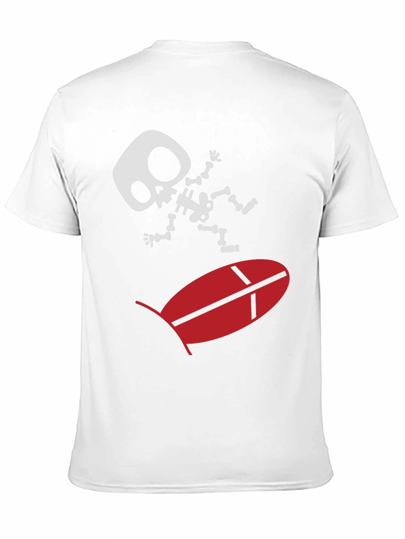 Black Skeleton Surfing T-Shirt - Quirky Graphic Tee view 11