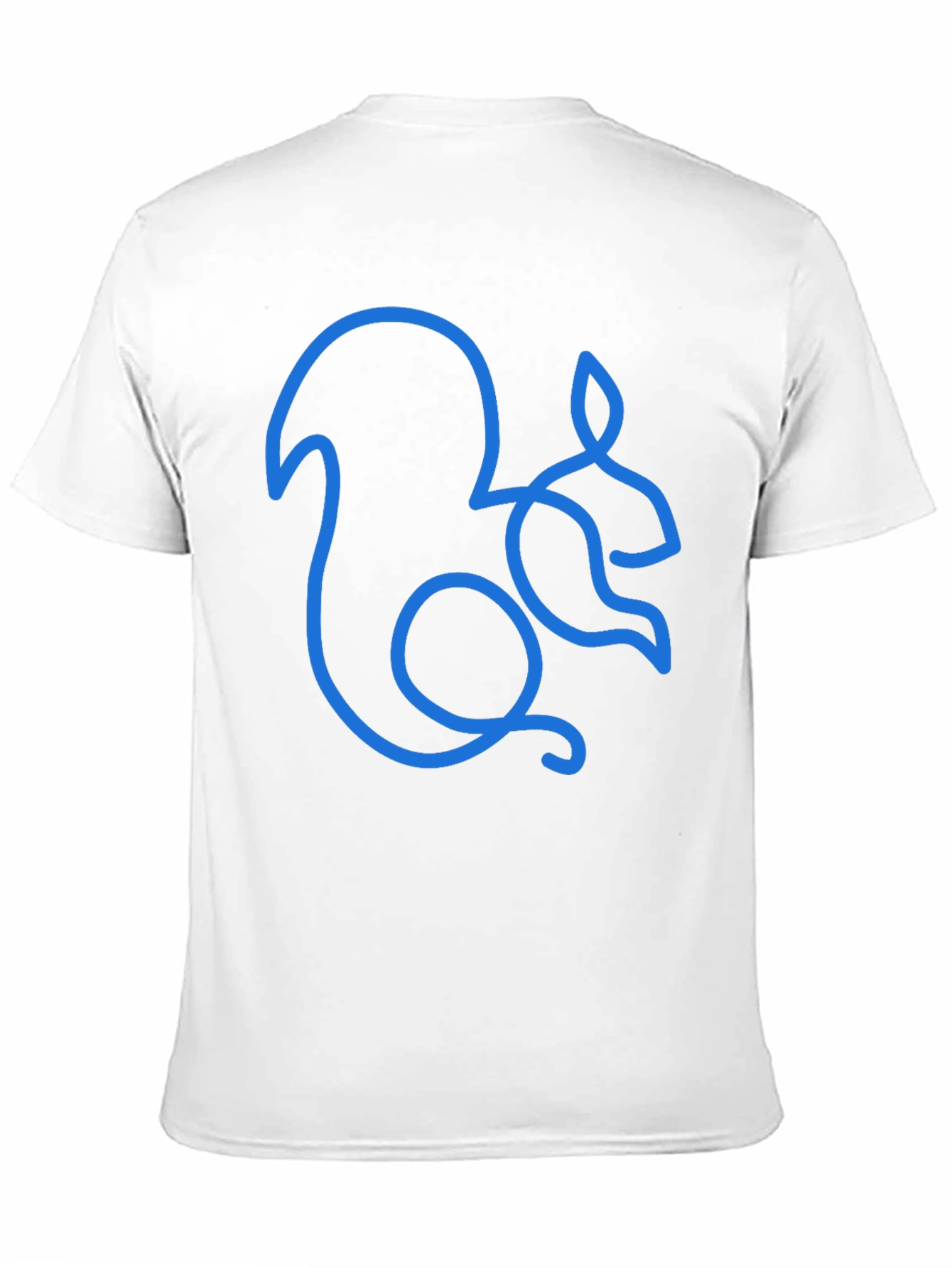 Black Squirrel Outline Graphic Tee - Men's Black T-Shirt view 11