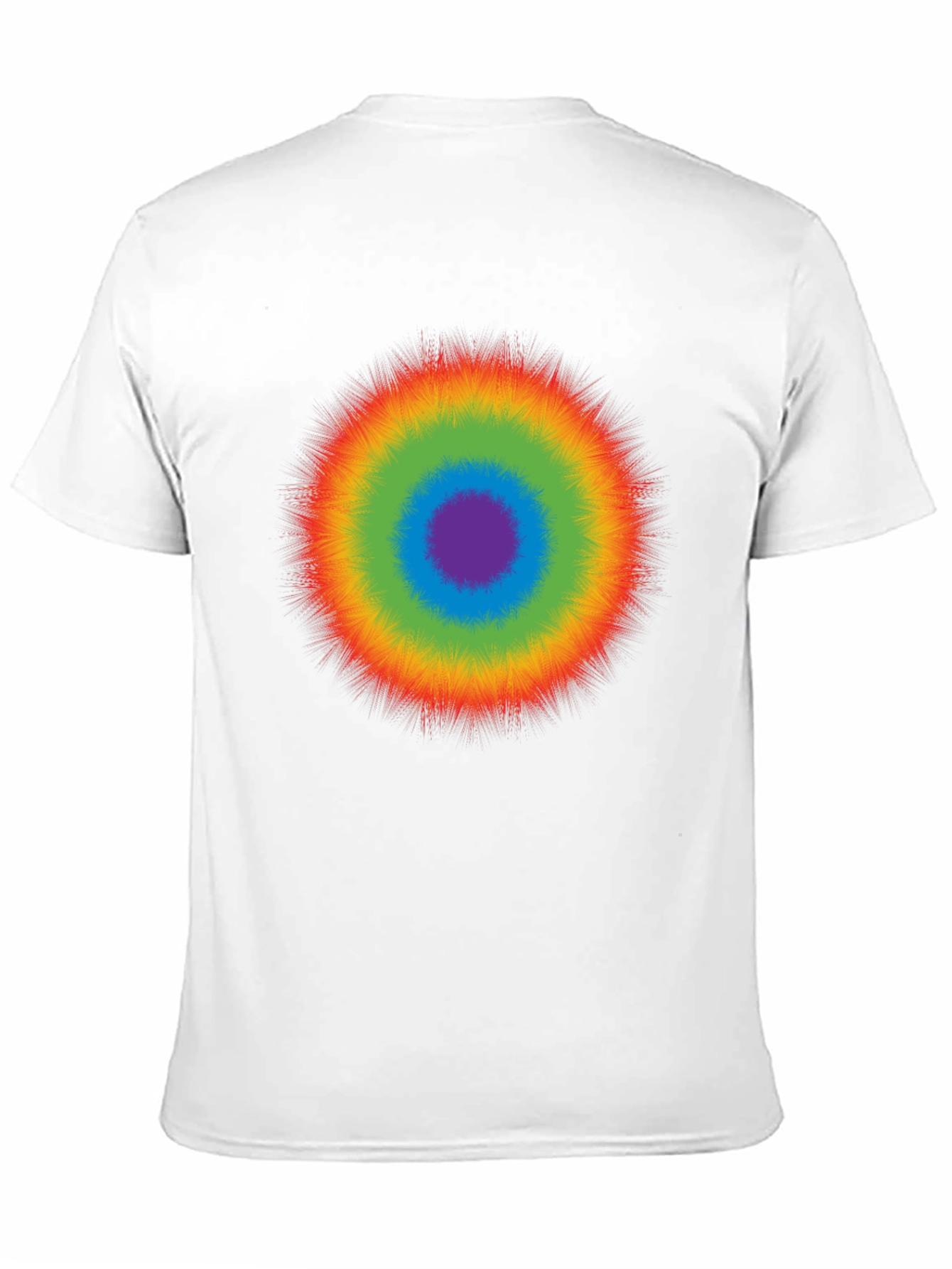 Black Rainbow Burst Graphic T-Shirt - Casual Cotton Tee view 11