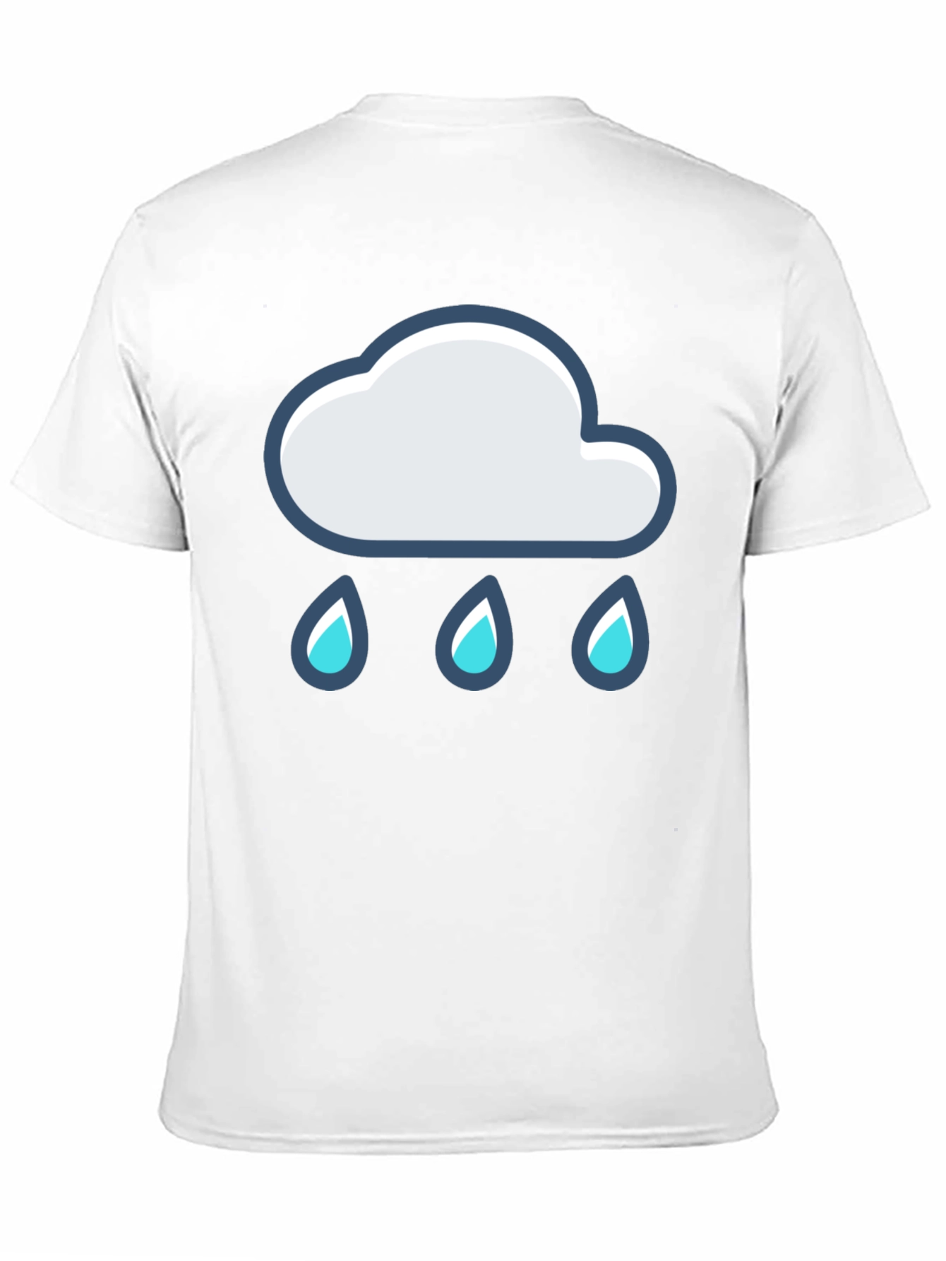 Black Cloud Rain T-Shirt - Black Cotton Tee view 11
