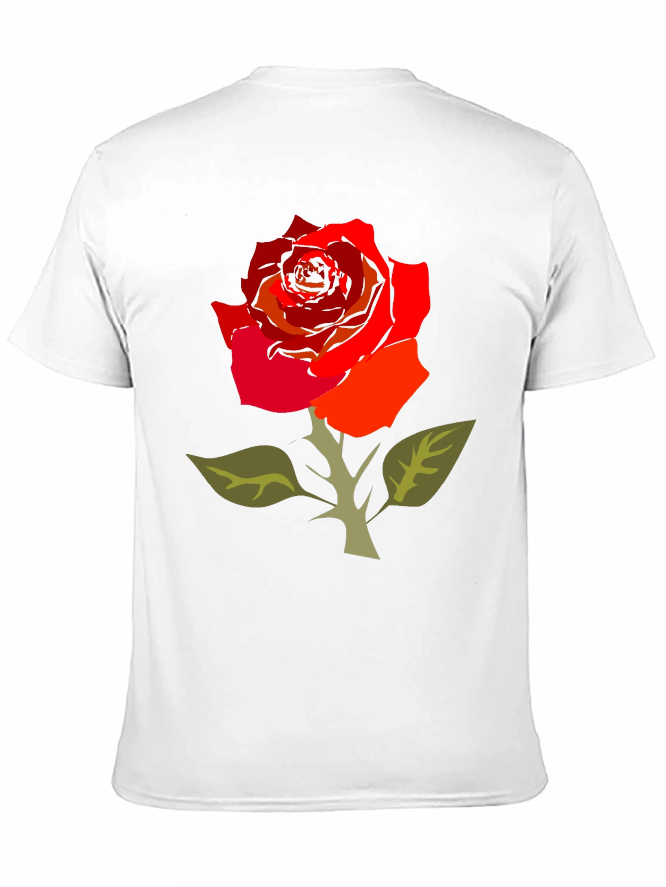 Black Bold Rose Graphic Tee - Black Cotton Blend view 11