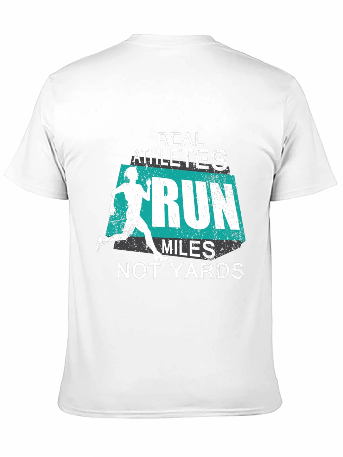 Black Real Athletes Run Miles T-Shirt view 11