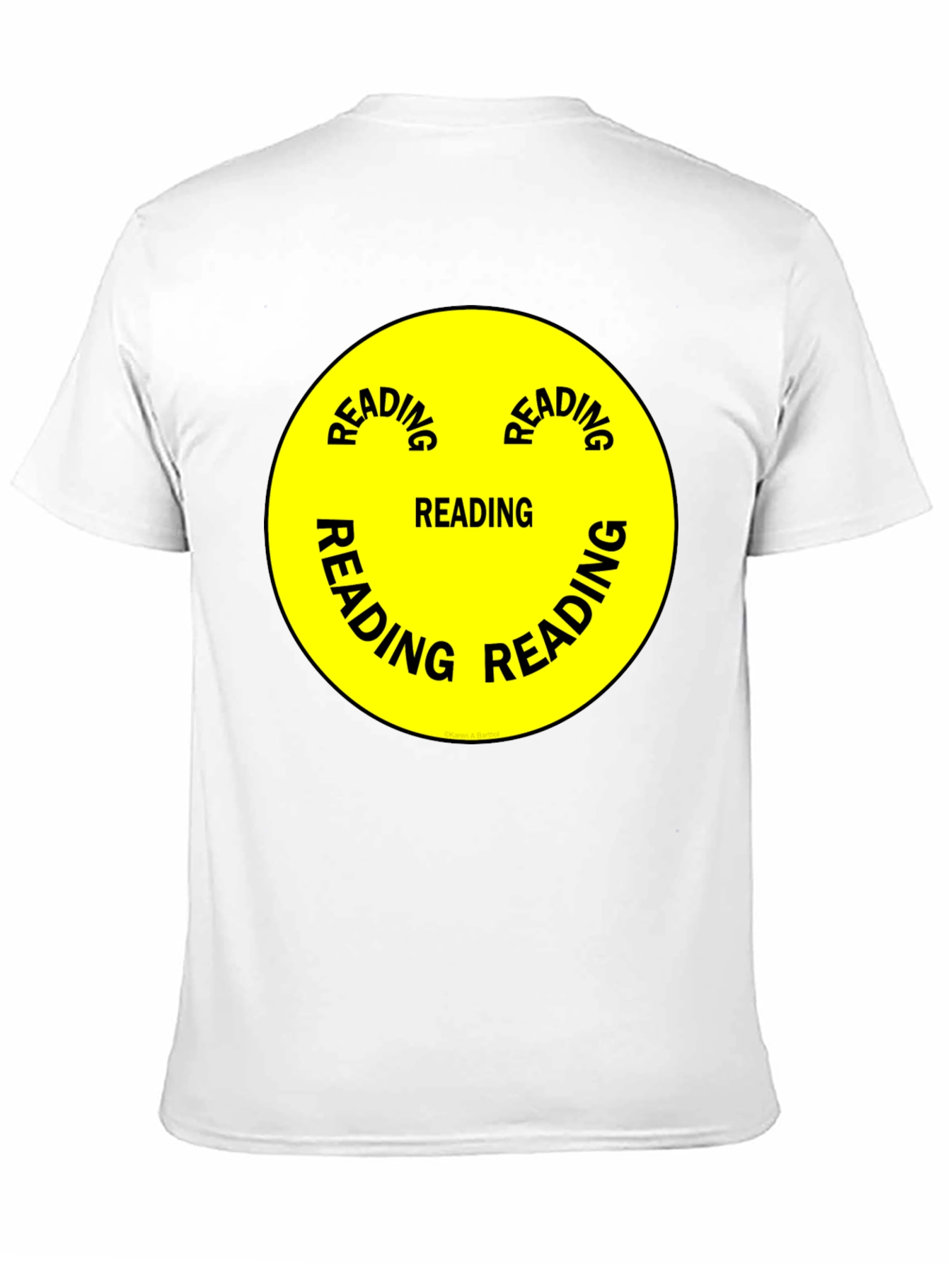 Black Reading Smiley Face Graphic T-Shirt view 11