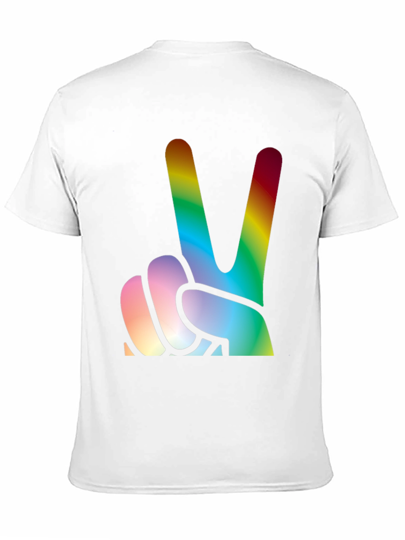 Black Rainbow Peace Sign Graphic Tee view 11