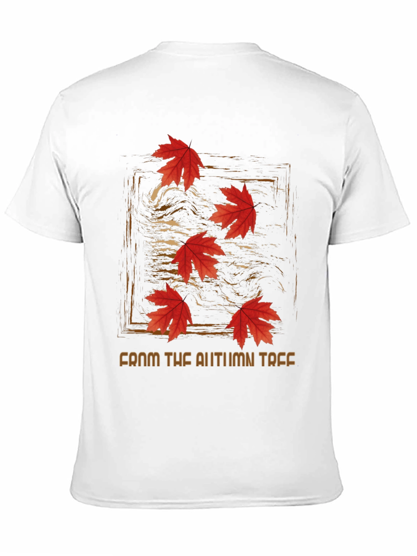 Black Autumn Leaves Graphic Tee - From The Autumn Tree view 11