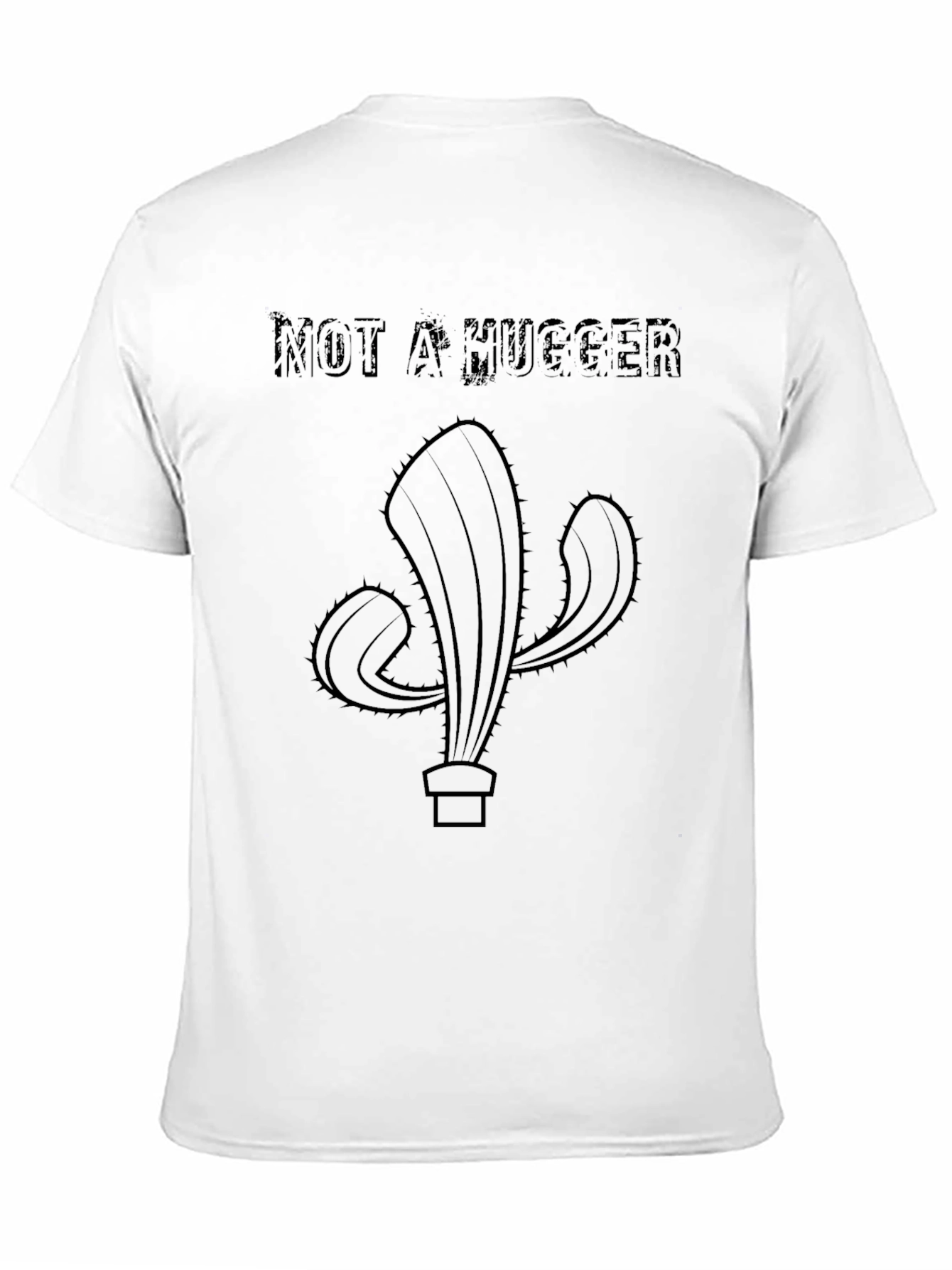 Black Not A Hugger Cactus Black T-Shirt view 11