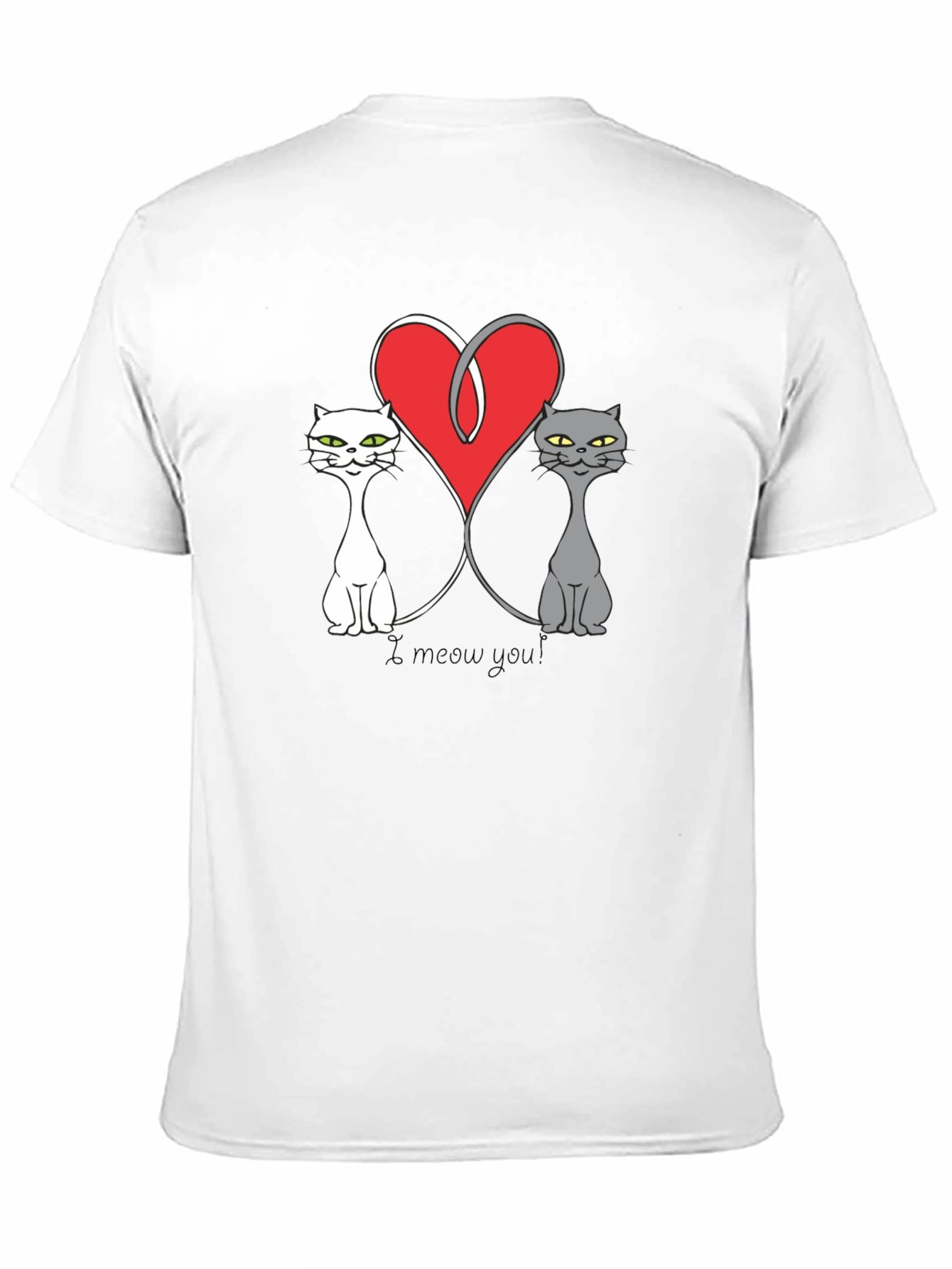 Black I Meow You Cat Lover Graphic Tee view 11
