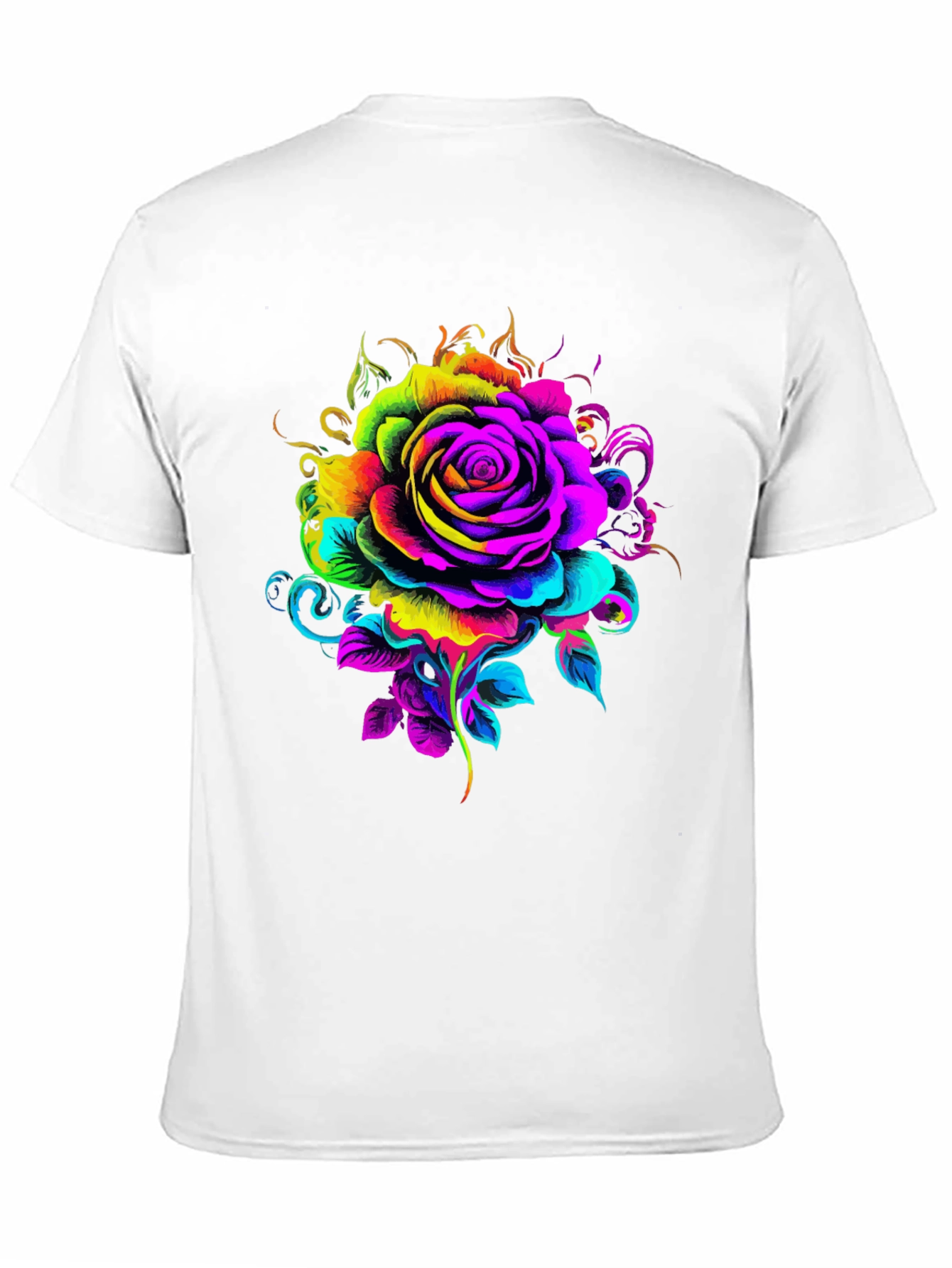 Black Vibrant Rose Graphic T-Shirt - Black view 11