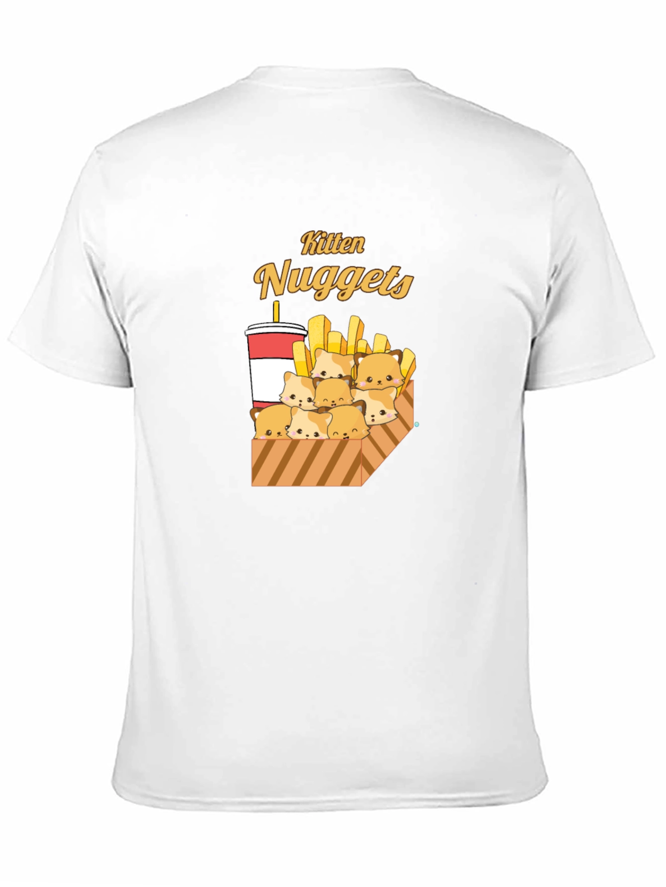 Black Kitten Nuggets T-Shirt - Cute Cartoon Tee view 11