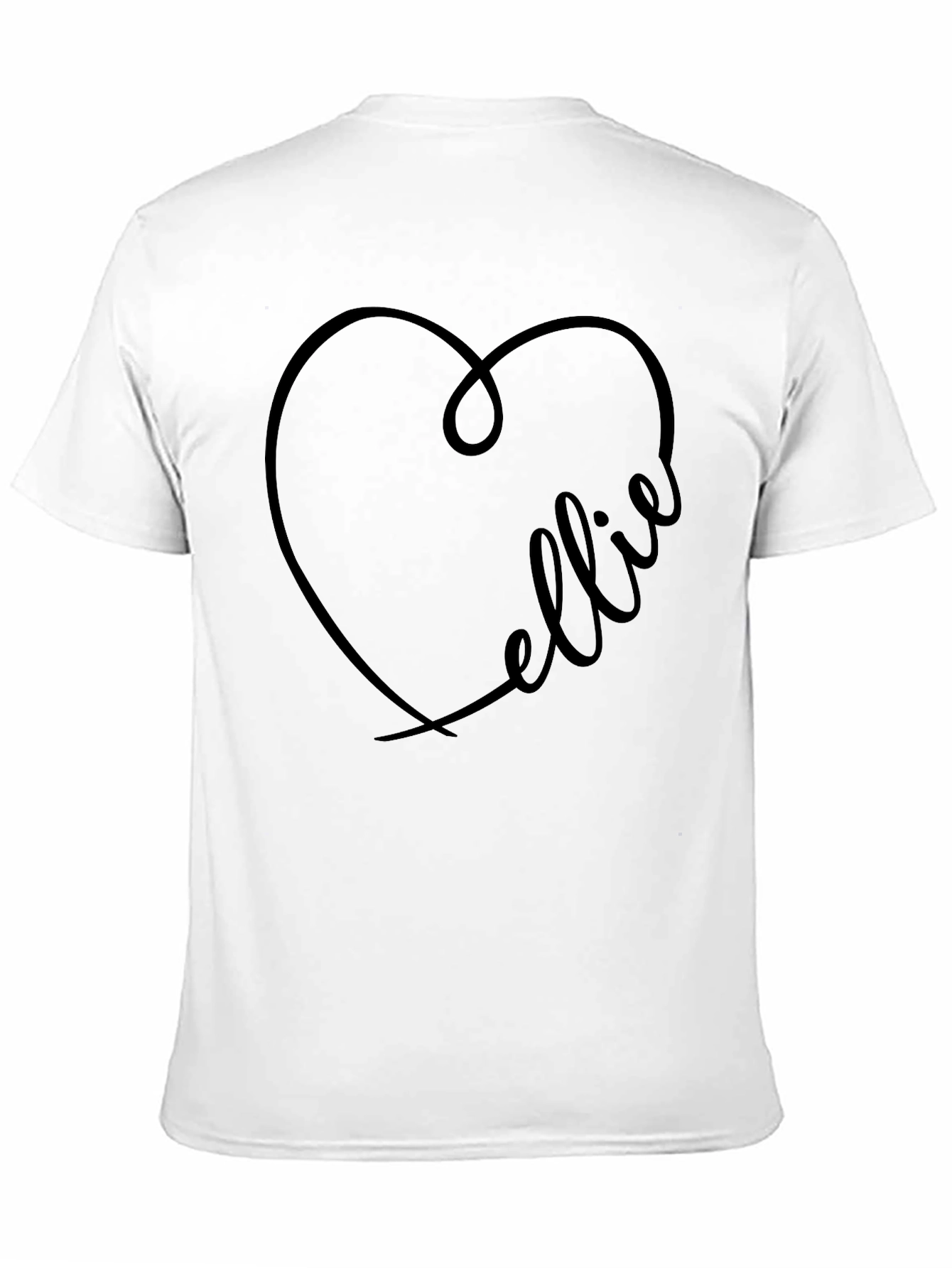 Black Ellie Heart Graphic Tee - Trendy Black T-Shirt view 11