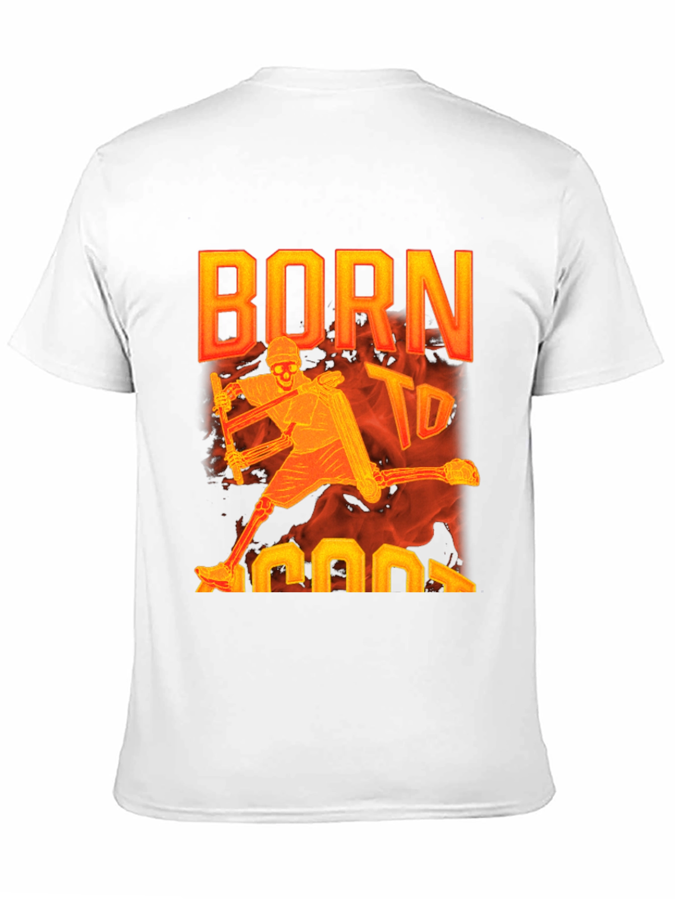Black Born to Score Hockey Skeleton Graphic Tee view 11
