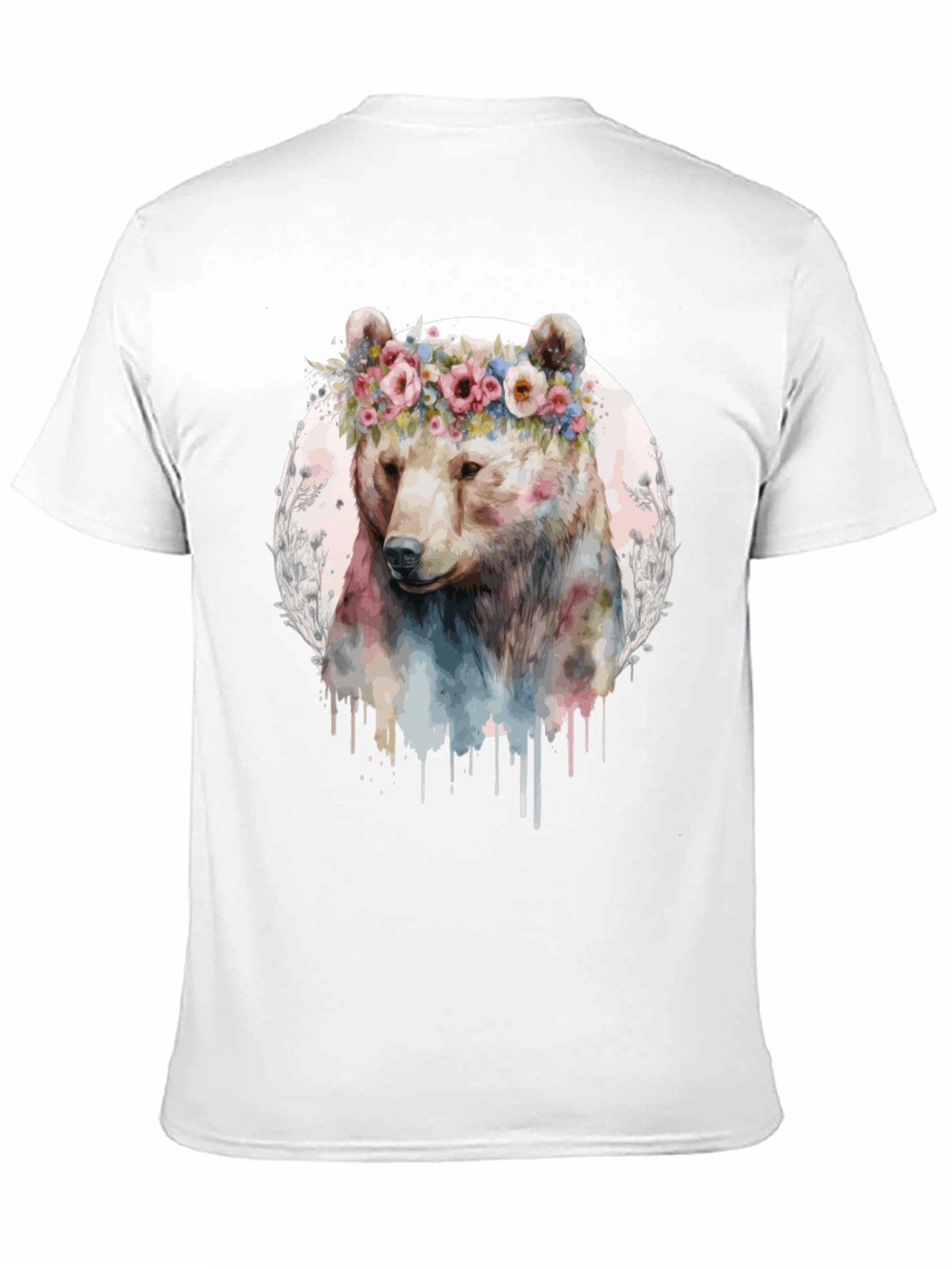 Black Bear with Flower Crown Graphic Tee view 11