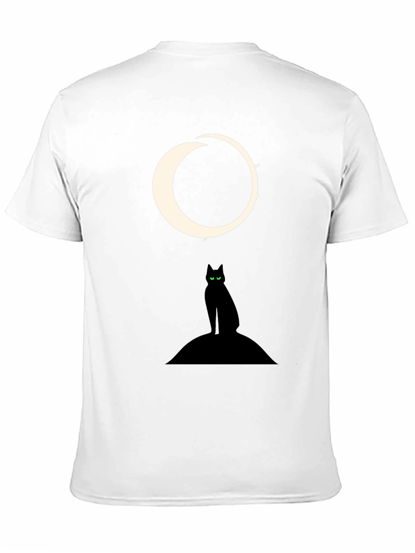 Black Black Cat Moon Graphic Tee view 11