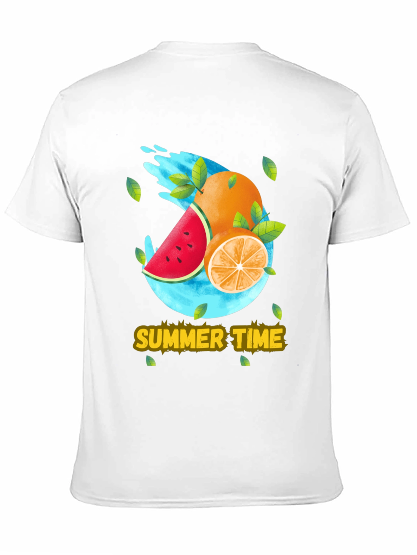 Black Summer Time Fruit T-Shirt view 11