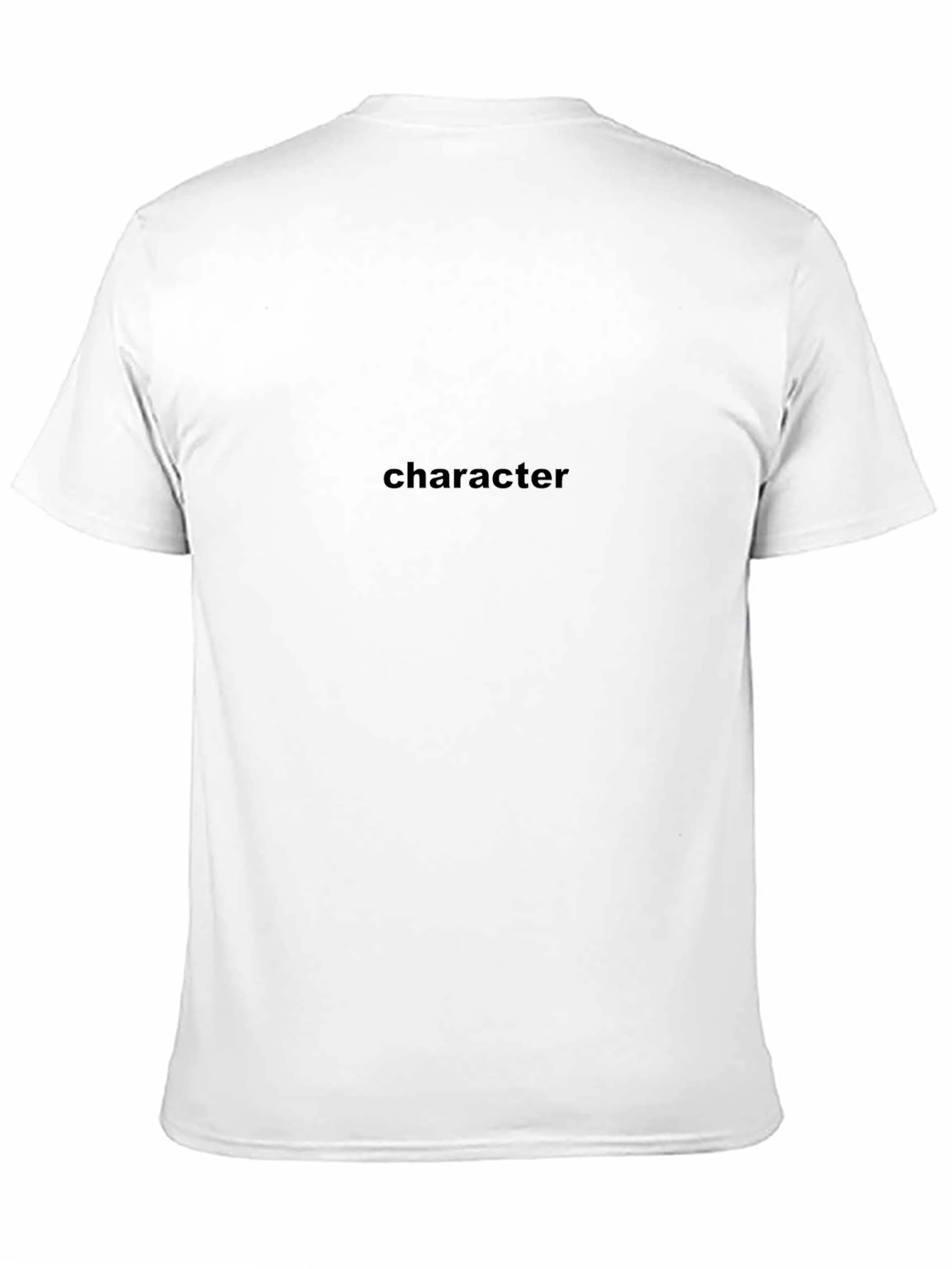 Black Men's Black T-shirt with 'character' Print view 11