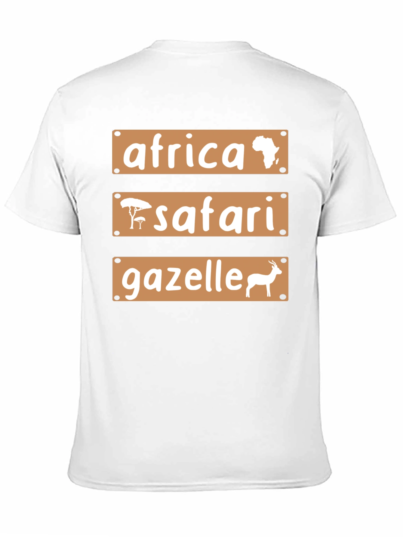 Black Africa Safari Gazelle Graphic T-Shirt view 11