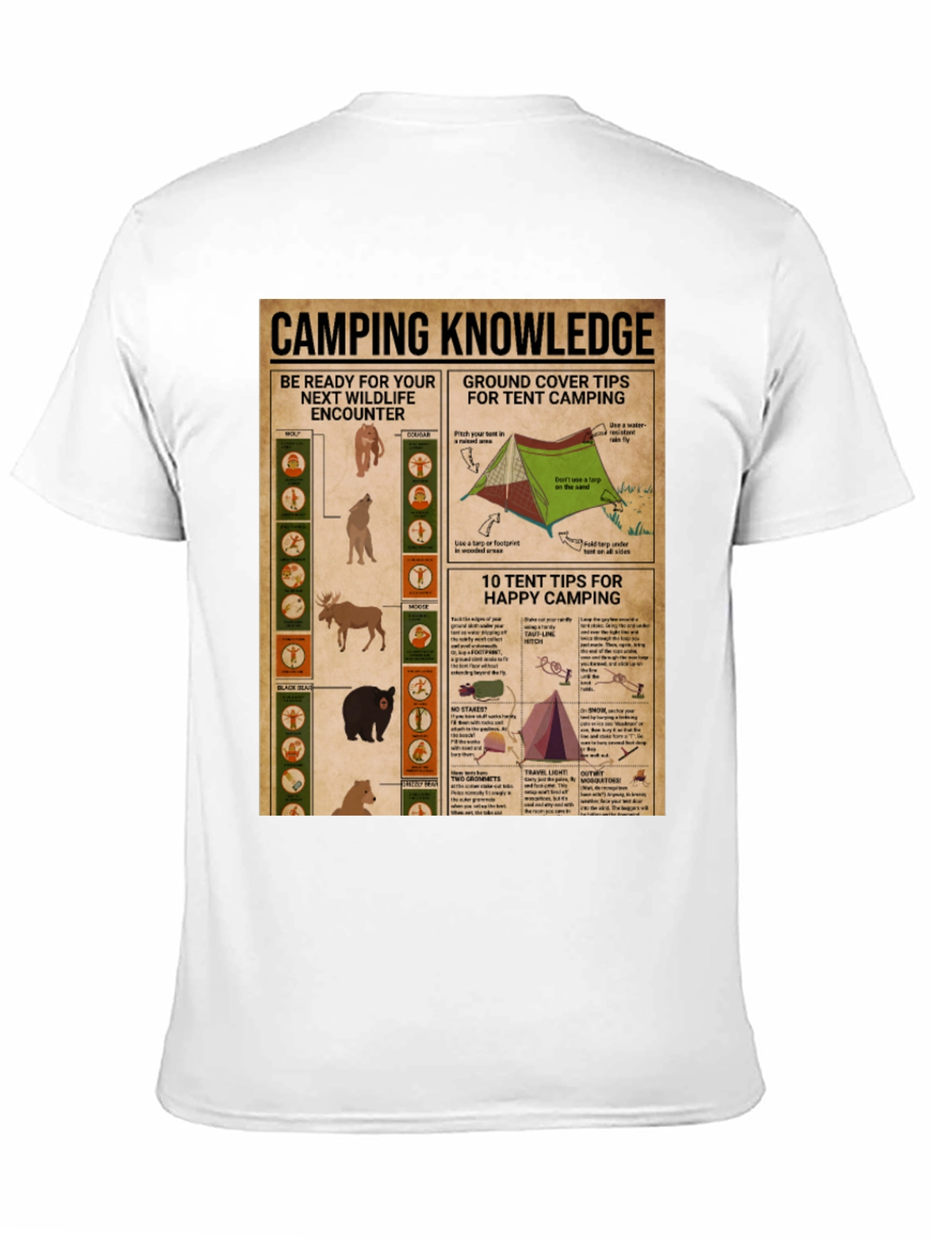 Black Camping Knowledge T-Shirt view 11