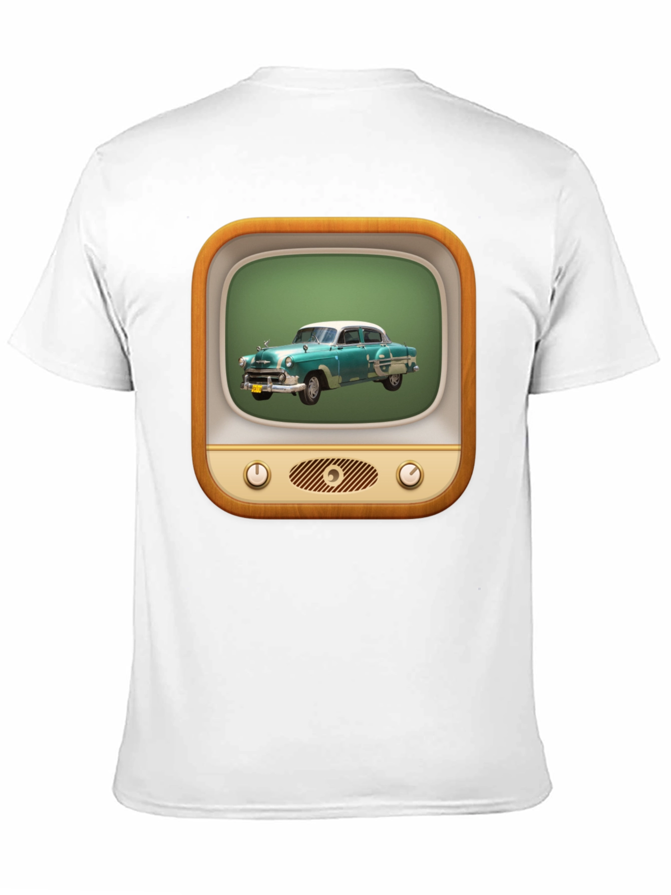 Black Retro Car TV Graphic Black T-Shirt view 11