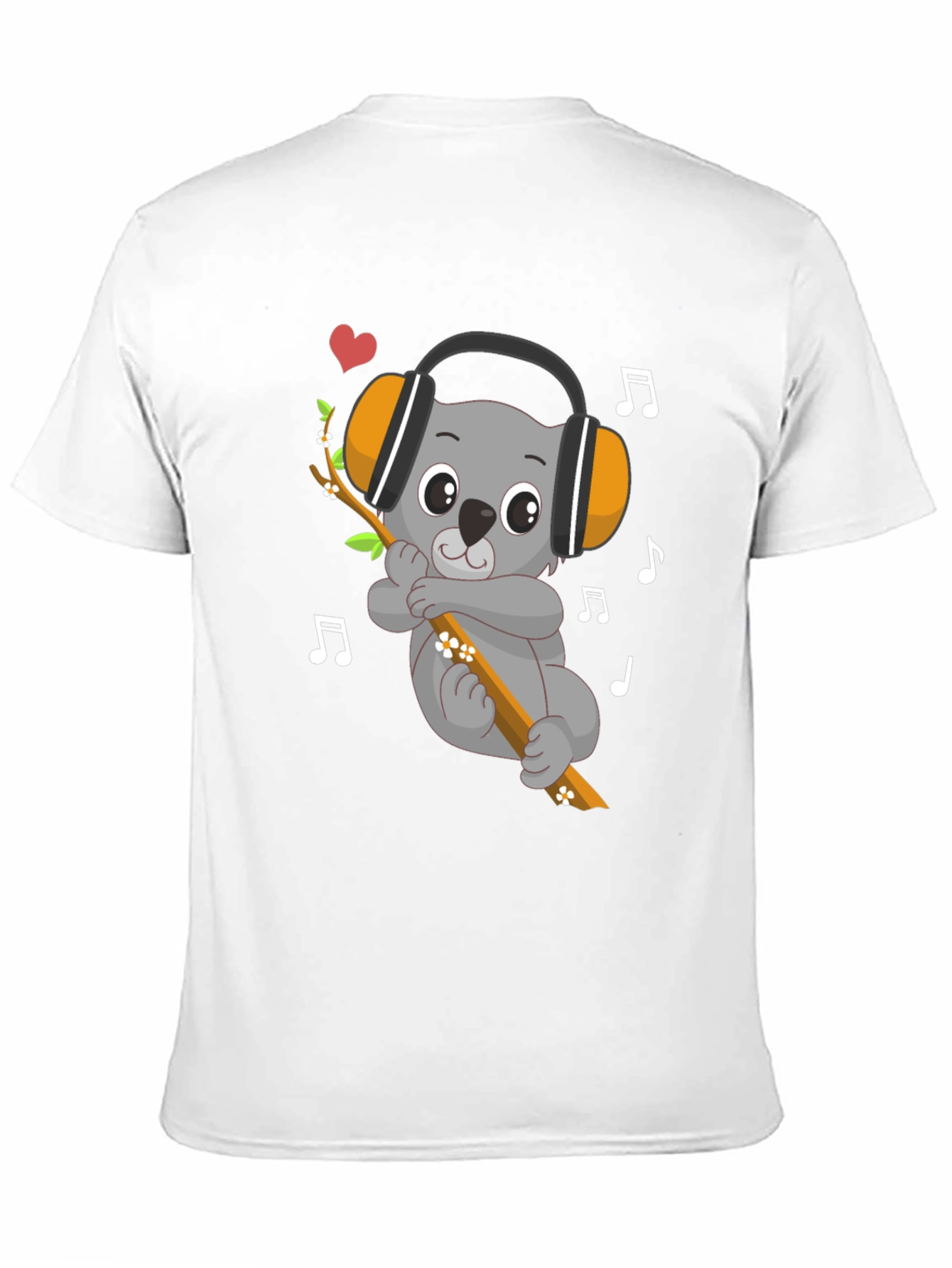 Black Cute Koala Music Lover Graphic Tee view 11