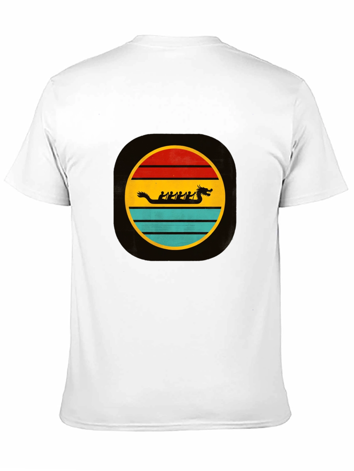 Black Dragon Boat Retro T-Shirt view 11