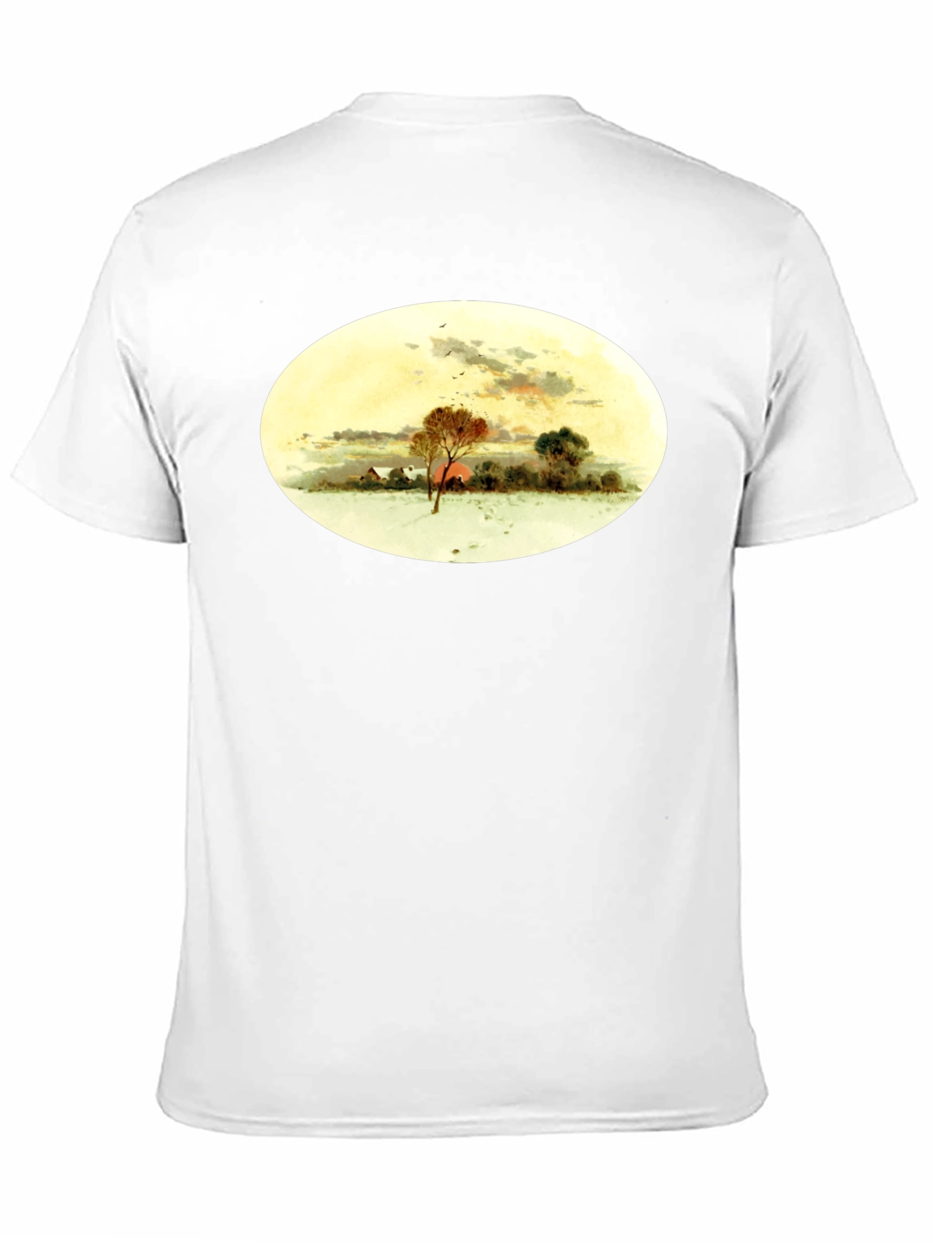 Black Winter Landscape Graphic Black T-Shirt view 11