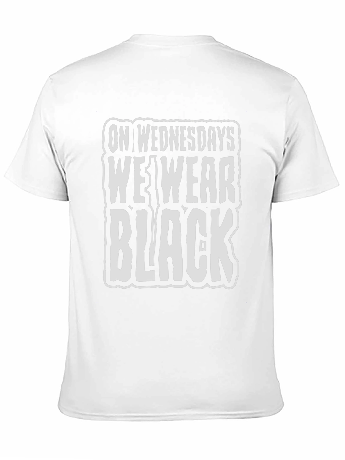 Black On Wednesdays We Wear Black T-Shirt view 11