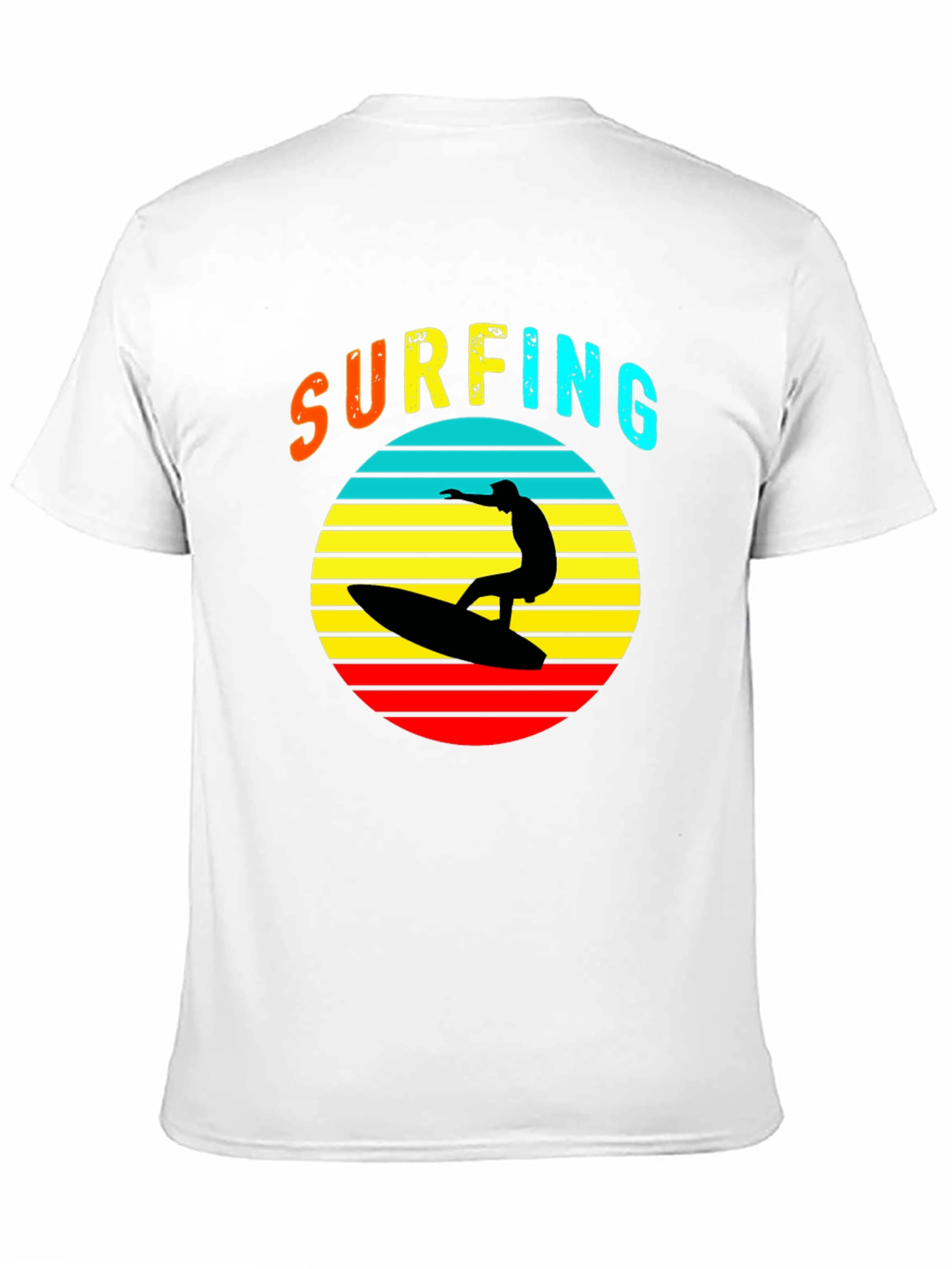 Black Retro Surfing T-Shirt - Vintage Style Tee view 11