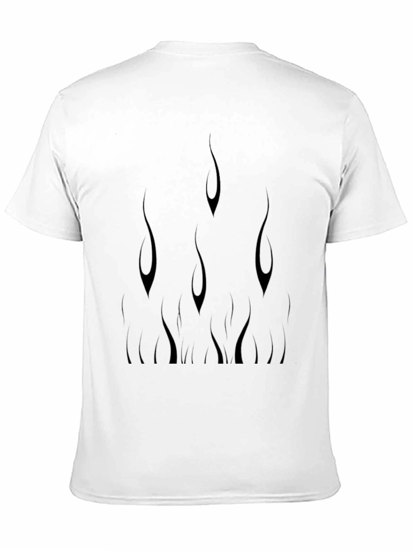 Black Men's Black Flame Graphic Tee view 11