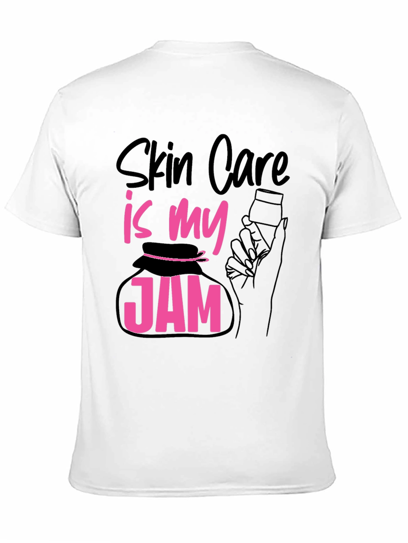 Black Skin Care Is My Jam T-Shirt - Black Cotton Tee view 11