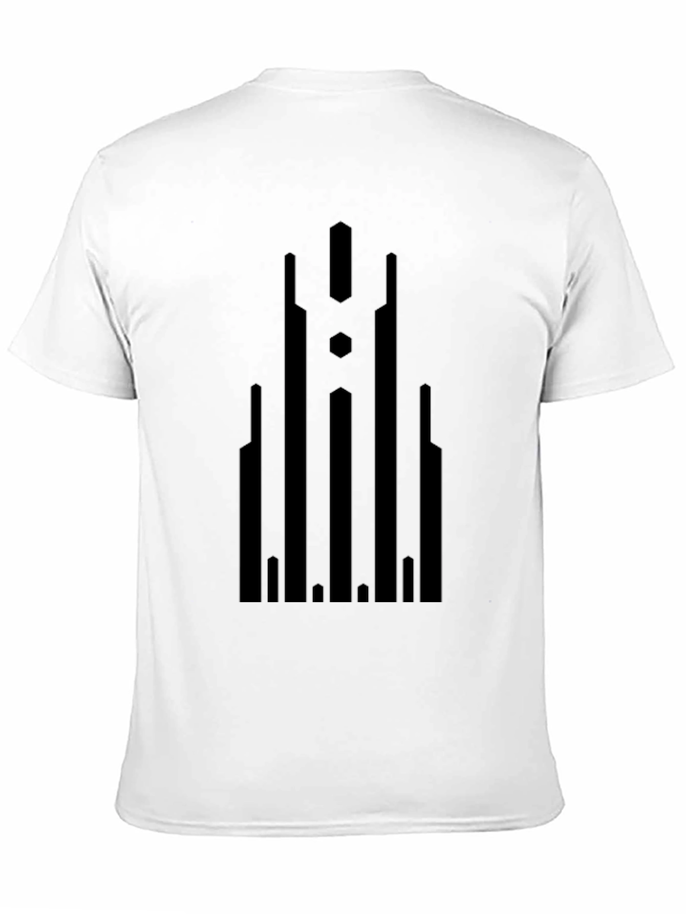 Black Abstract Graphic Print Black Tee view 11