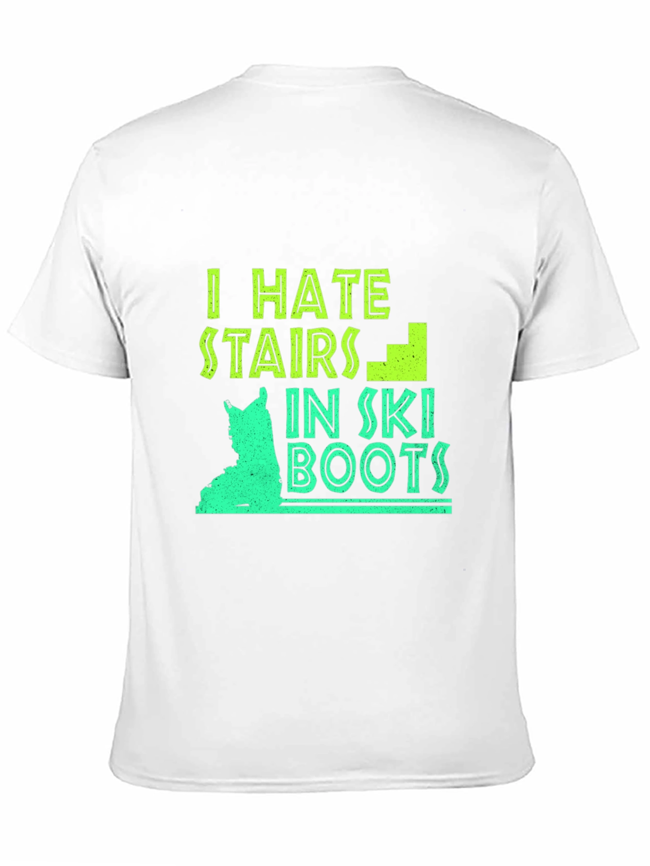 Black I Hate Stairs in Ski Boots Graphic Tee view 11