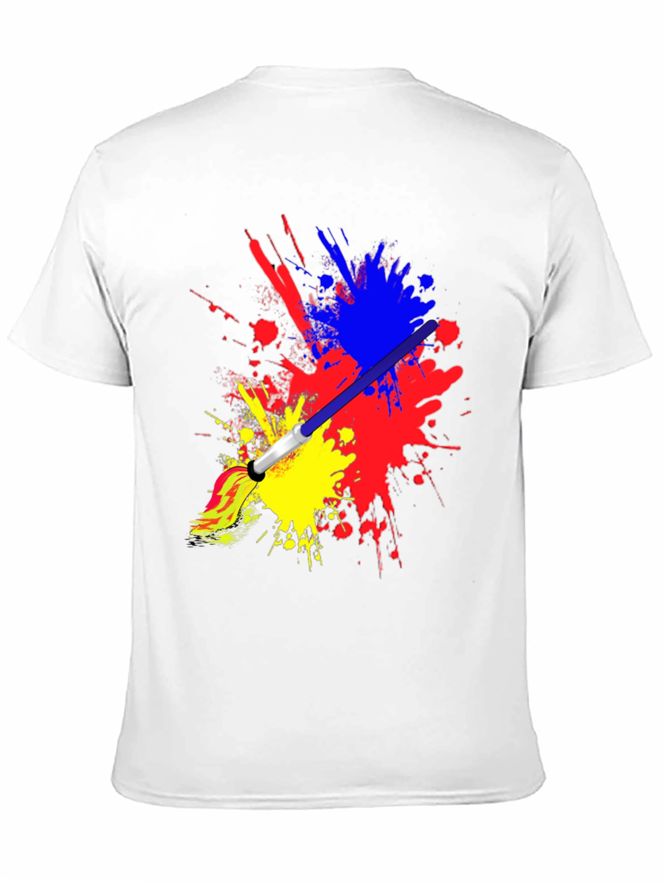 Black Paint Splatter Brush Stroke Graphic Tee view 11